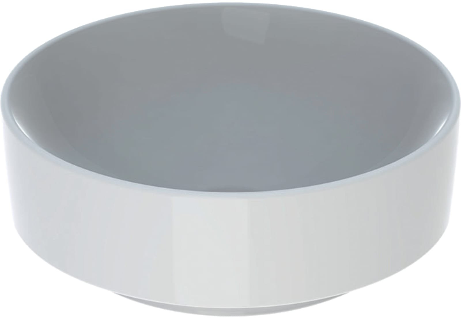 Geberit VariForm, Wastafel, rond, Opzet, 1x waskom, keramiek, vuilafstotend, 400 x 400 x 158mm (BxDxH), wit