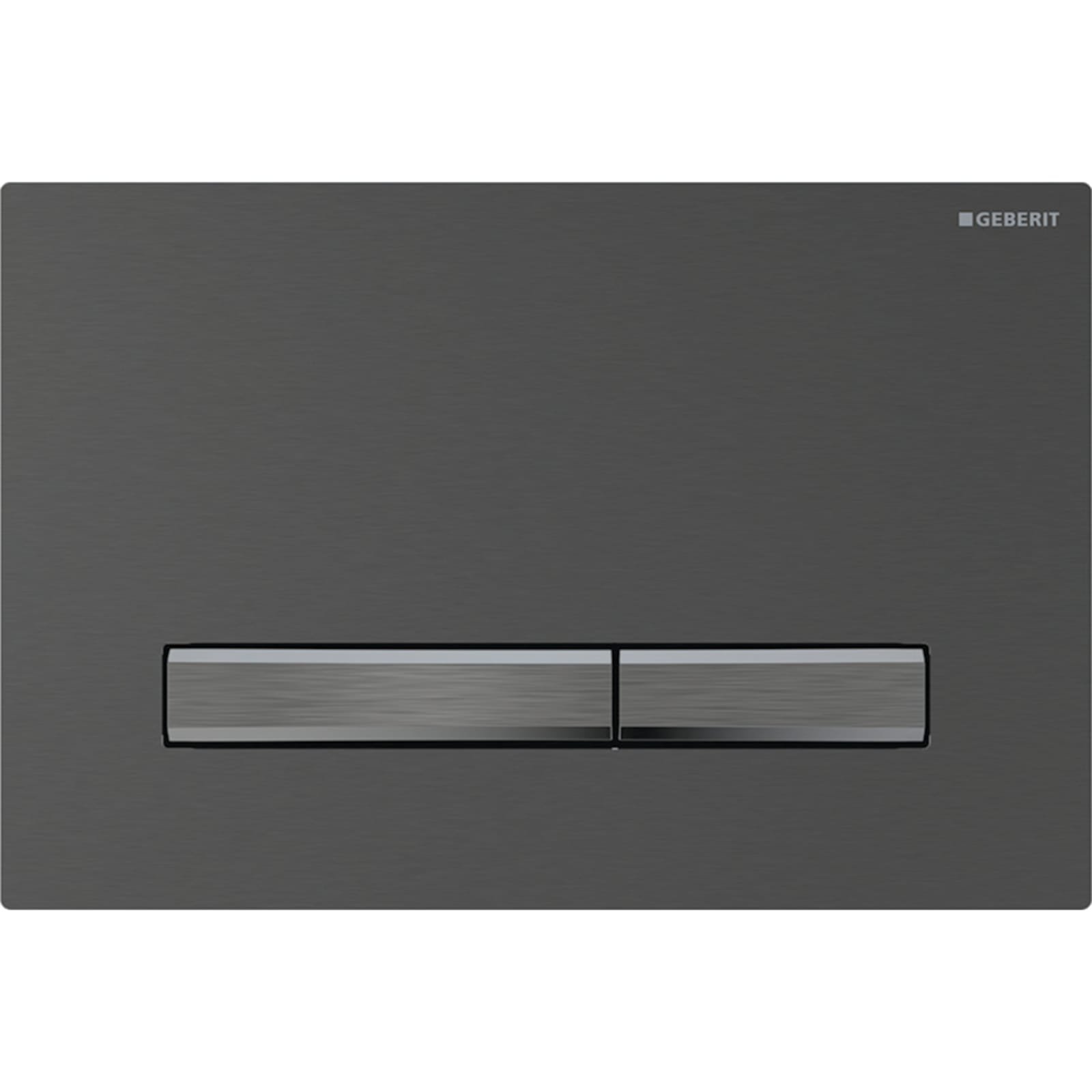 GEBERIT SIGMA50 BED.PL. 2-TOETS,SQUARE,ZWARTCHR./ZWARTCHR.GEB./E-T-CL