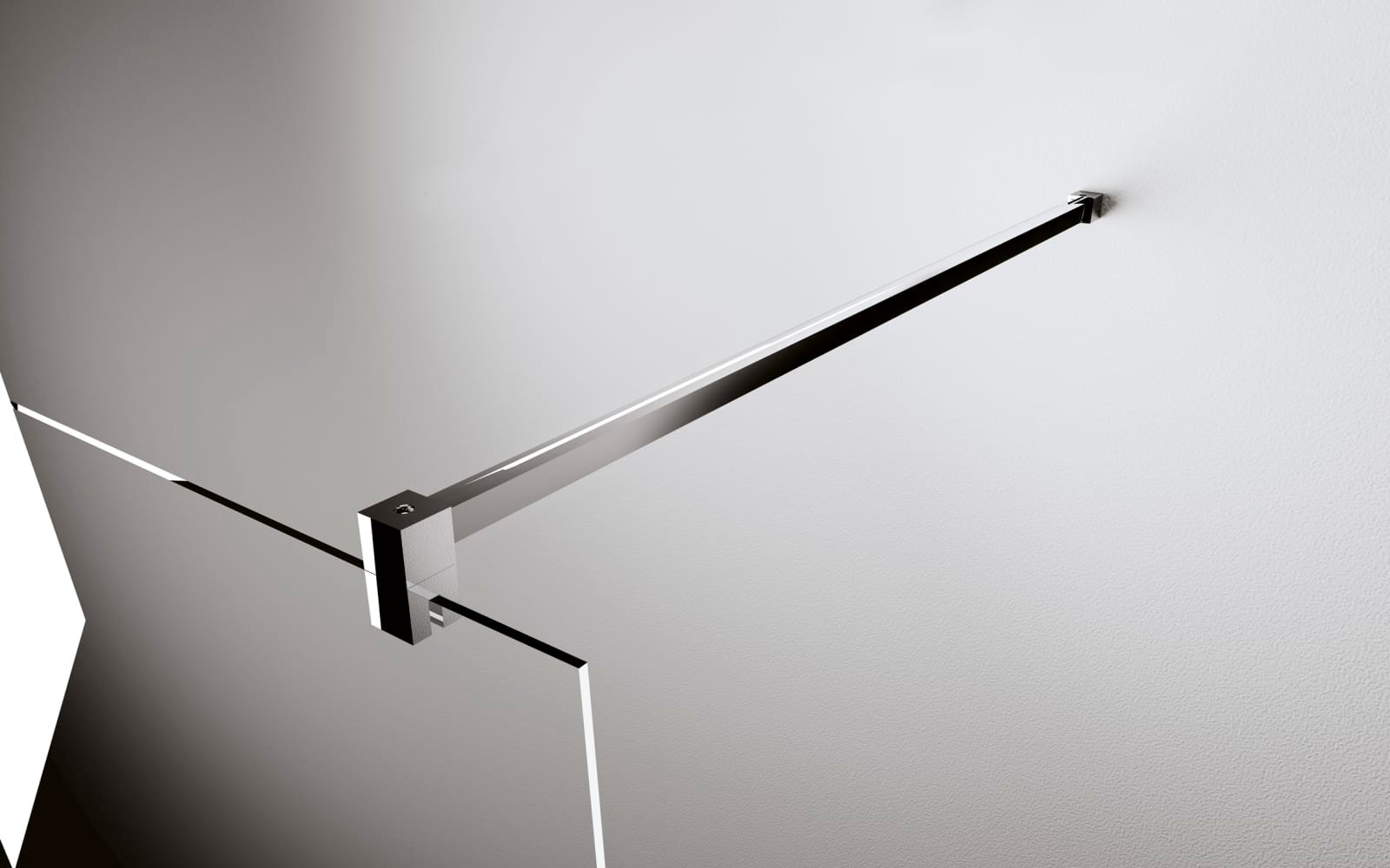 Novellini Giada, Muursteun, kunststof, 1500mm lengte, profiel chroom
