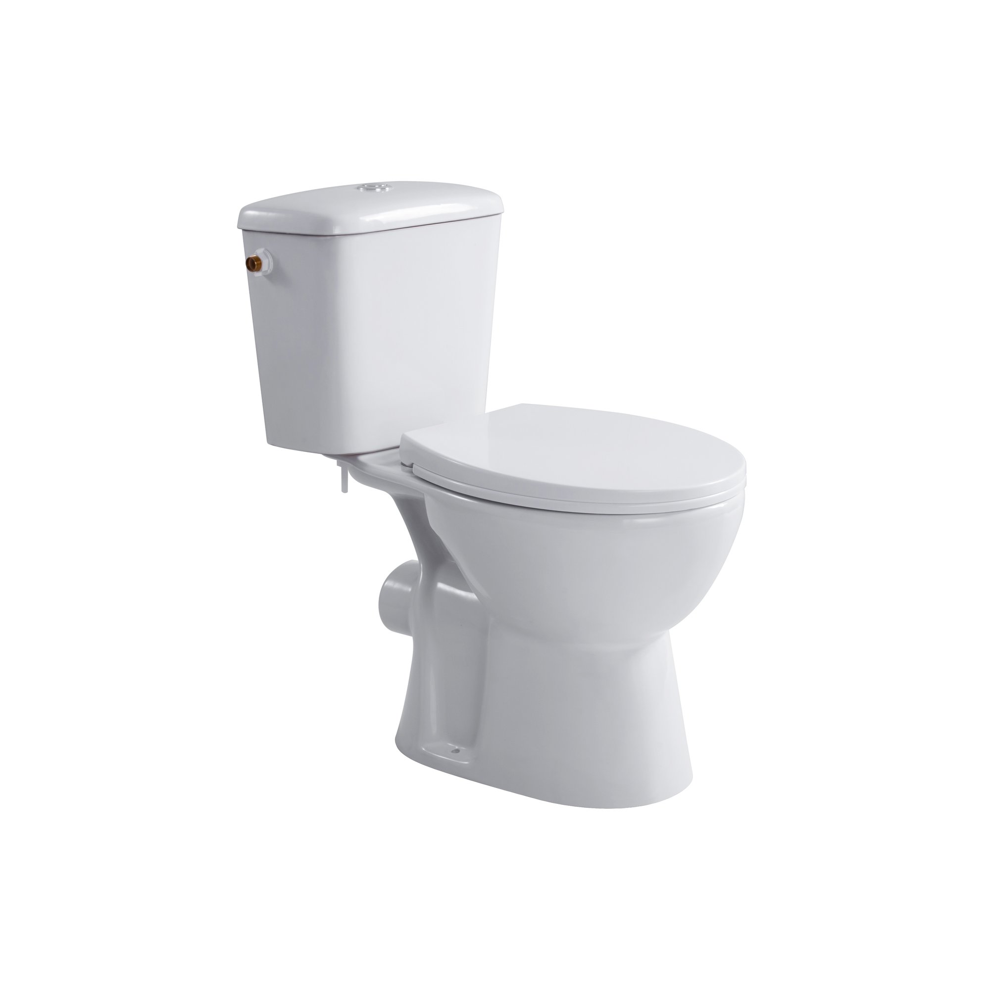 ALONI PRO DUOBLOK - STAAND TOILET - RANDLOOS - P-TRAP - MUURUITLAAT - MET RESERVOIR - MET SPOELMECHANISME - DUBBELE SPOELFUNCTIE 4/6L - MET ZITTING - SOFTCLOSE - QUICK RELEASE - 39X73X67 CM - WIT thumbnail 2