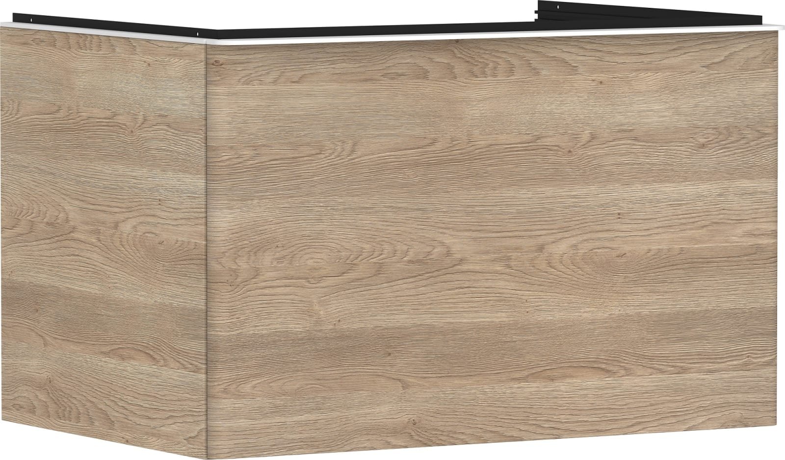 Hansgrohe Xelu Q meubel Natural Oak 780/550 met 1 lade consoles met countertop inbouw wastafel geslepen
