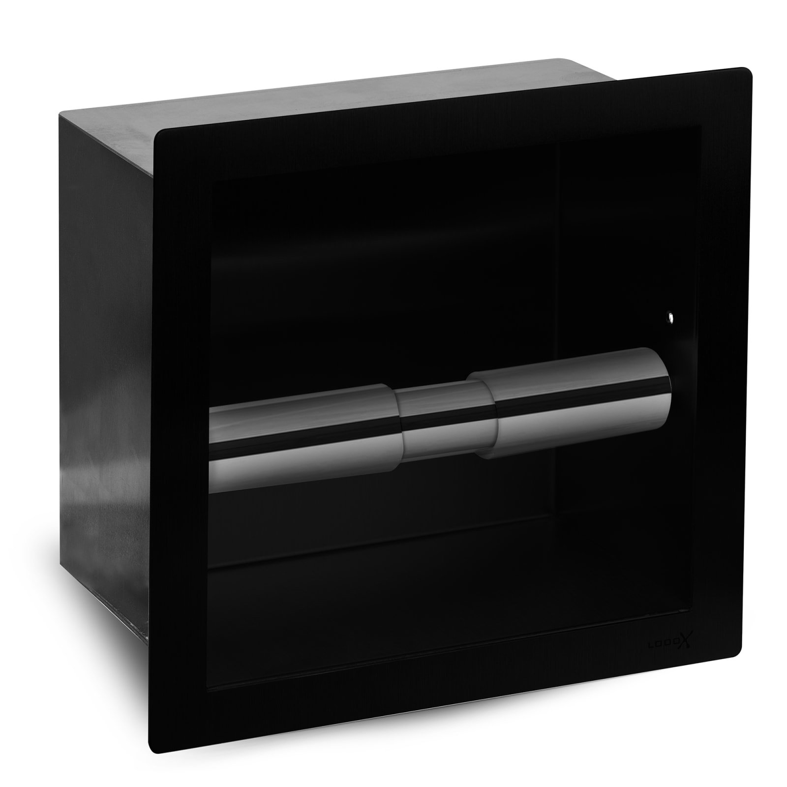 LoooX WC Rolhouder vierkant, RVS mat zwart