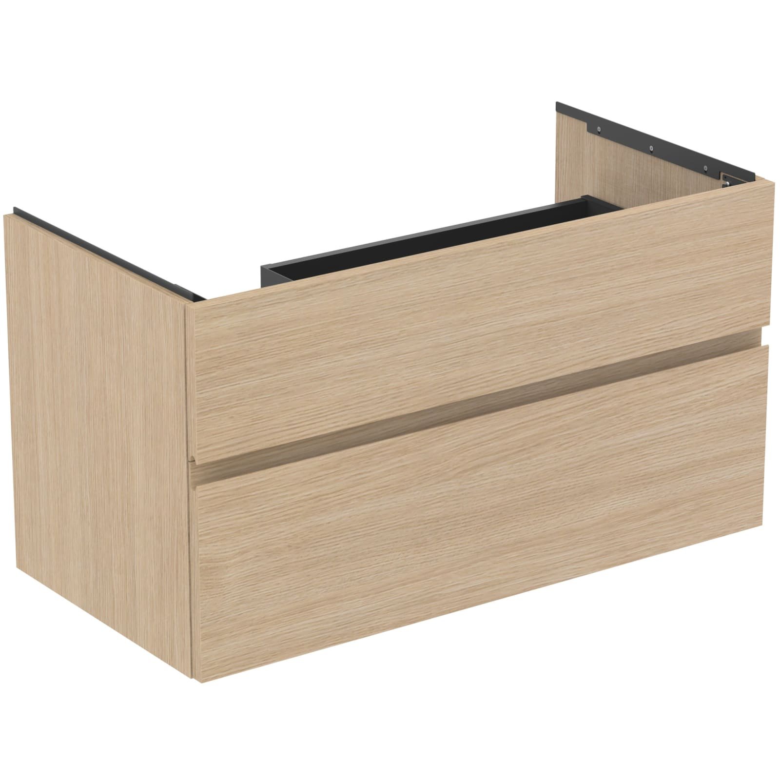 FINESSE | WASTAFELMEUBEL 1000X505X550 MM WHITE OAK, 2 LADEN (LINKS)