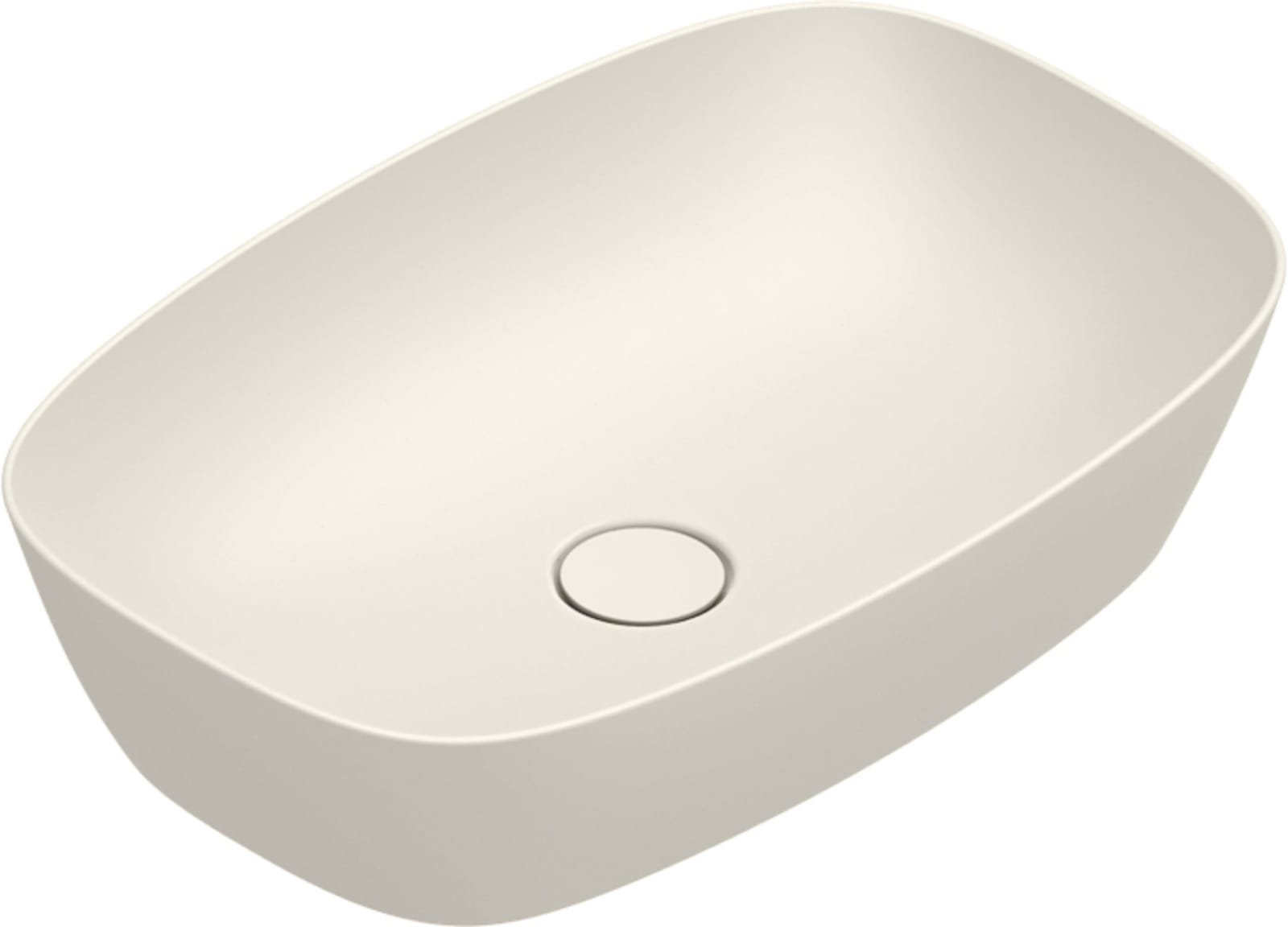 Catalano Alvea waskom, antibacterieel, zonder overloop. 60x40 cm, h14 cm. Mat lino