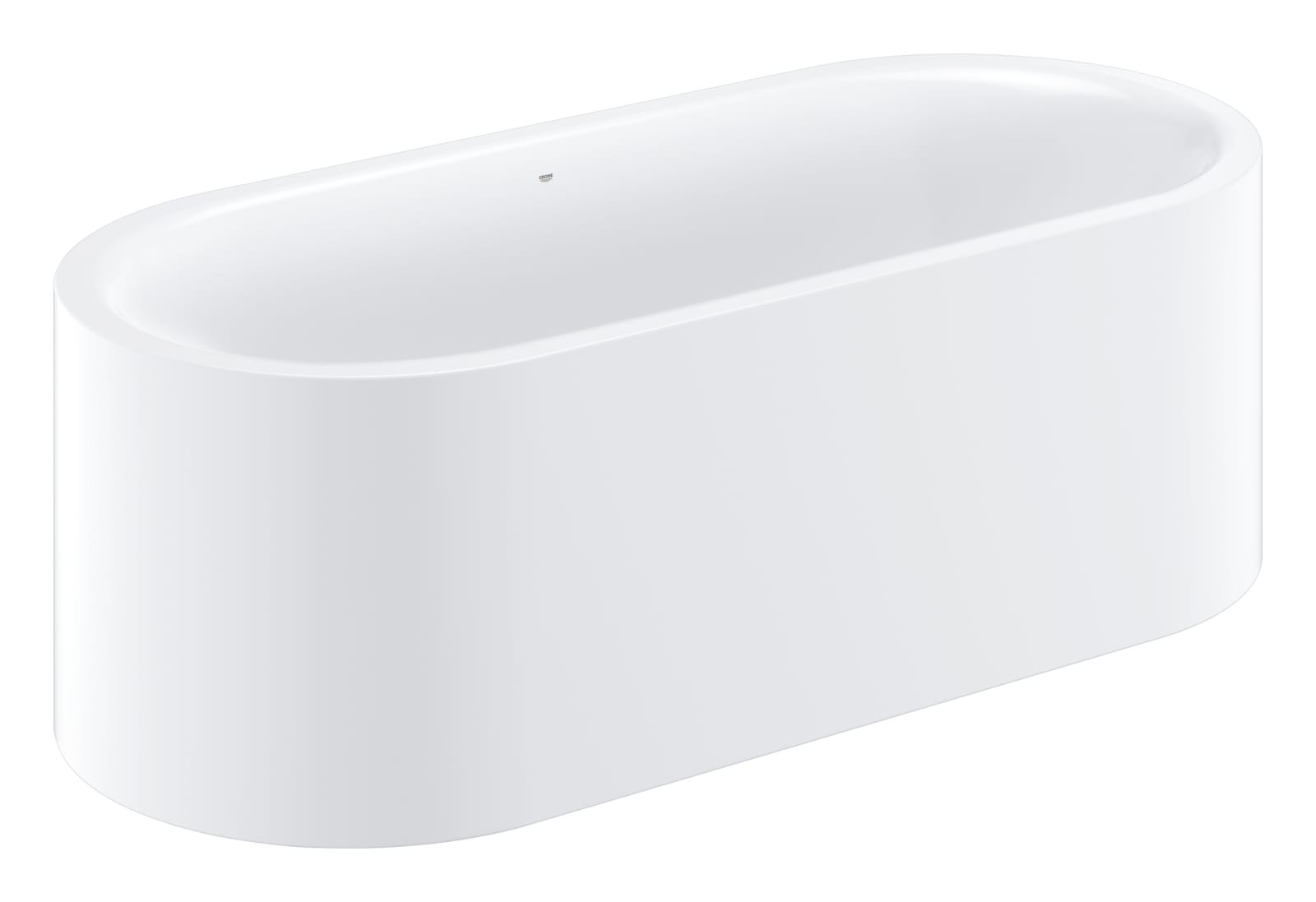 Grohe Essence ovale ligbad, vrijstaand, overloop, hxbxl 575x800x1800mm, bodem lxb 1365x510mm, glanzend alpine wit