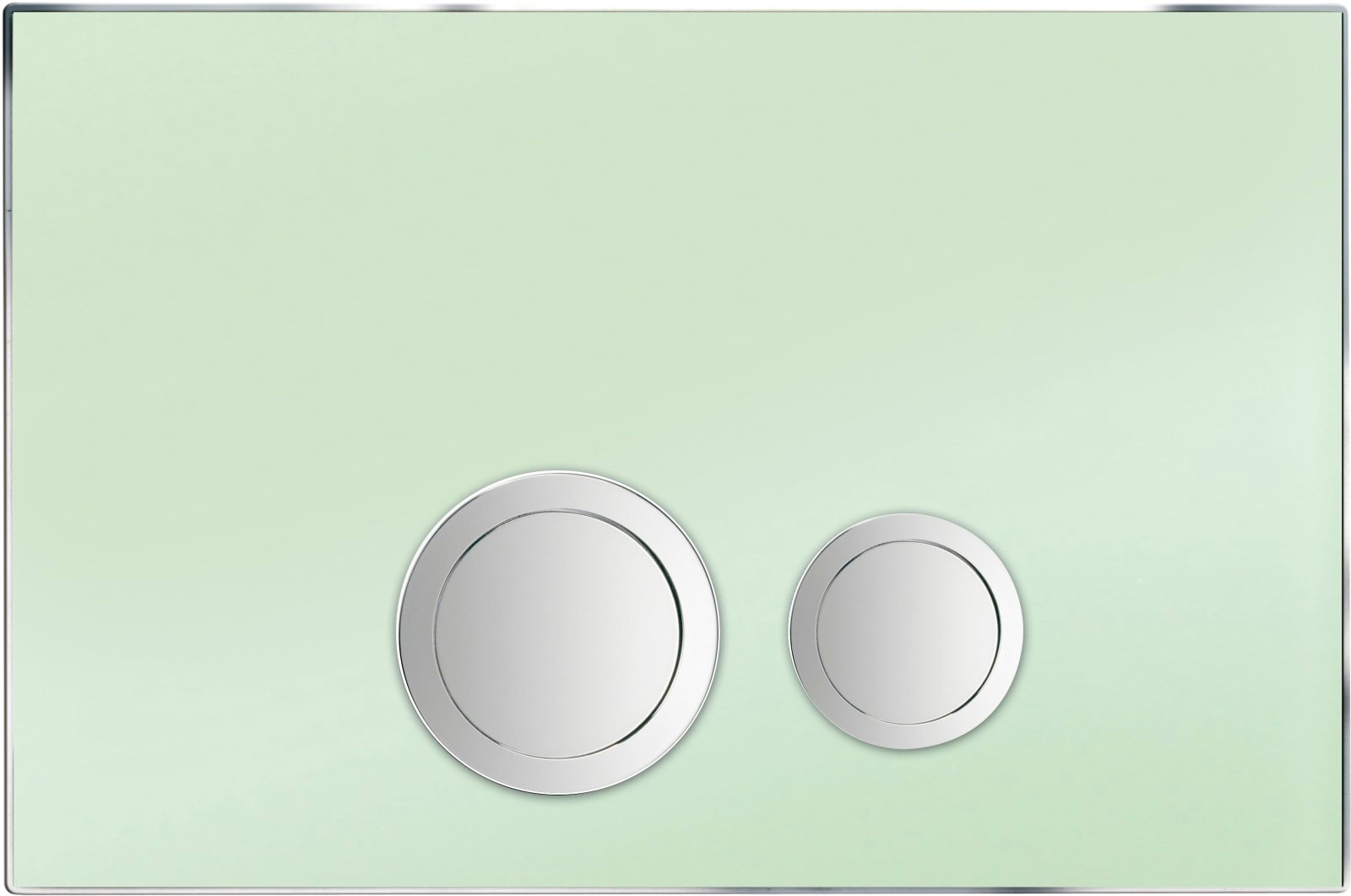 Rezi bedieningspaneel Design Glas, Jadegroen, met druktoetsen in verchroomd messing