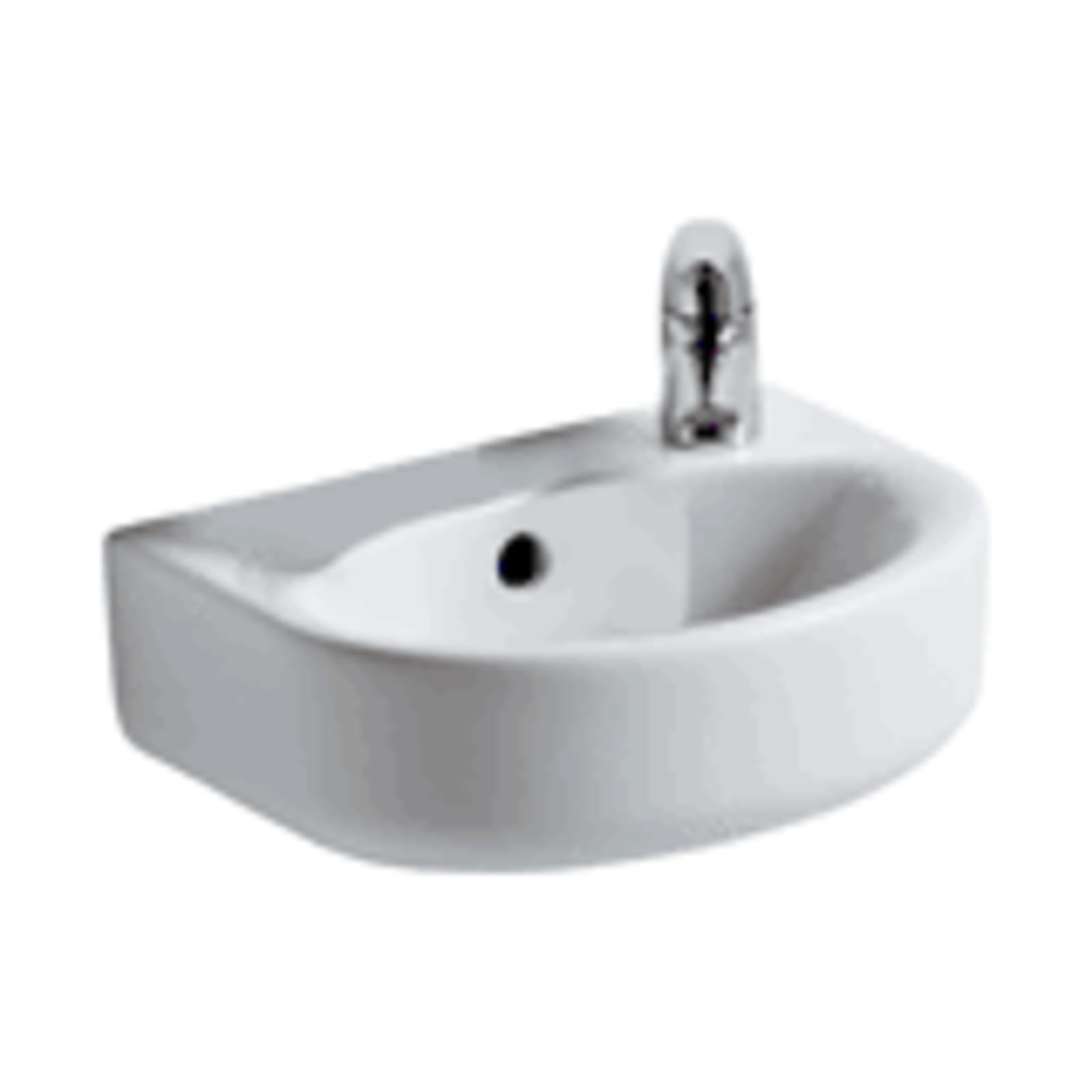 Ideal Standard, connect fontein 35cm met kraangat rechts met overloop wit