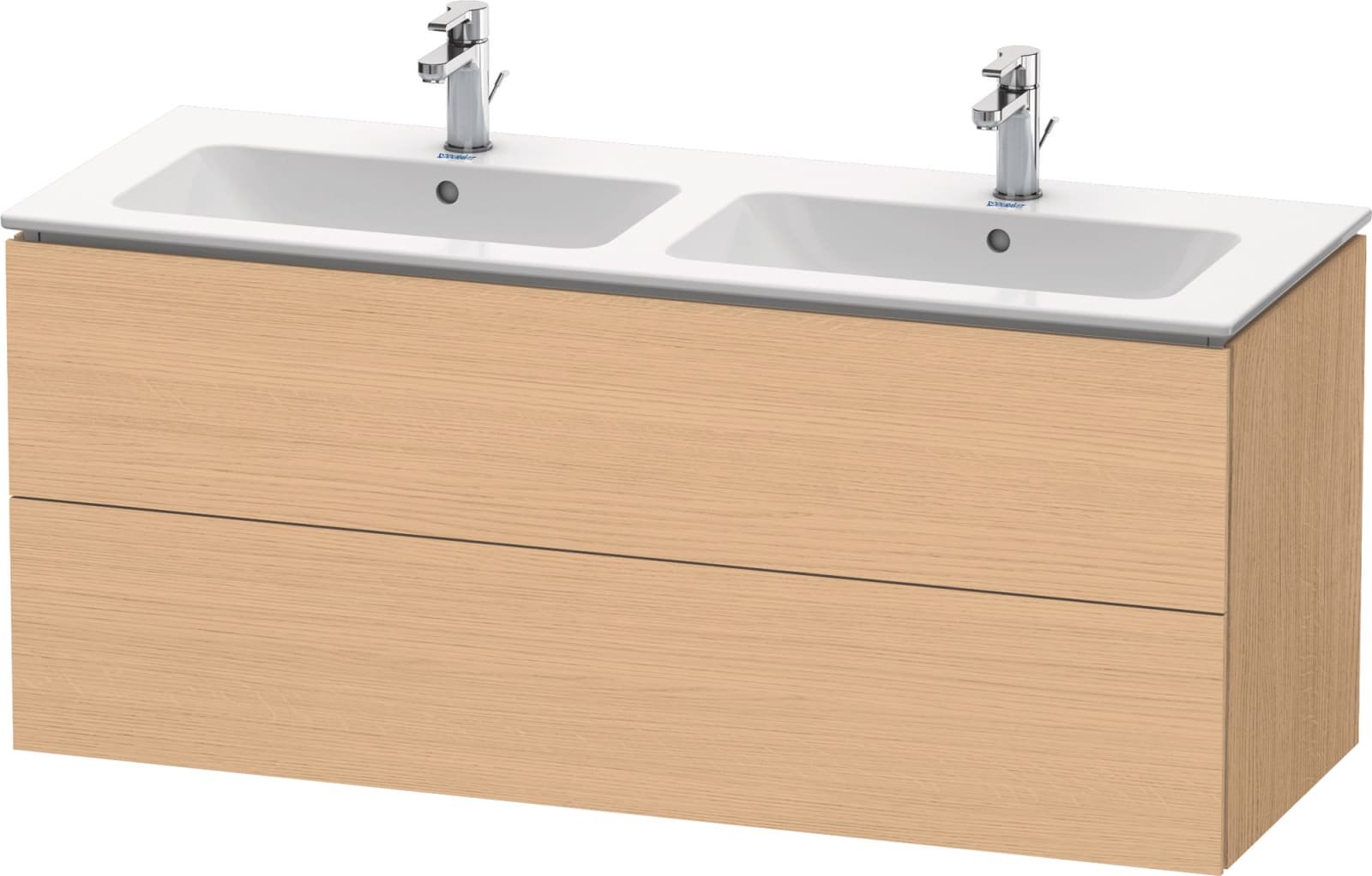 Duravit l-cube wastafelonderbouw hangend 2 lades voor mebystarck # 233613 eiken natuur