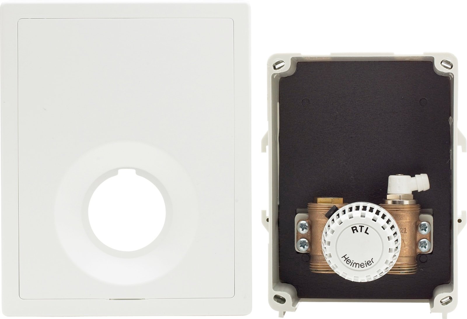 Heimeier Multibox RTL chroom. Inclusief montageplaat