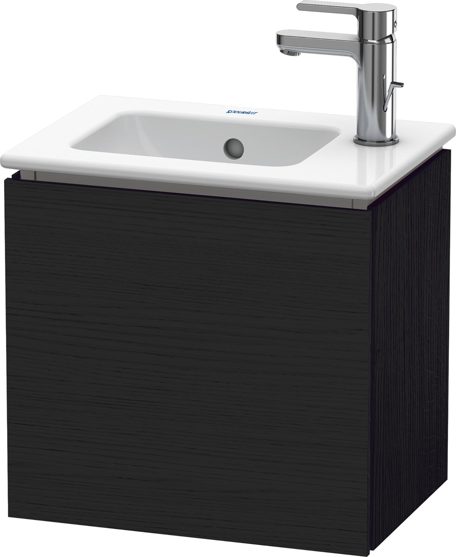 Duravit L-Cube wastafelonderbouw hangend 420x294mm, 1 deur, deuraanslag links,  voor ME by Starck 072343, zwart eiken