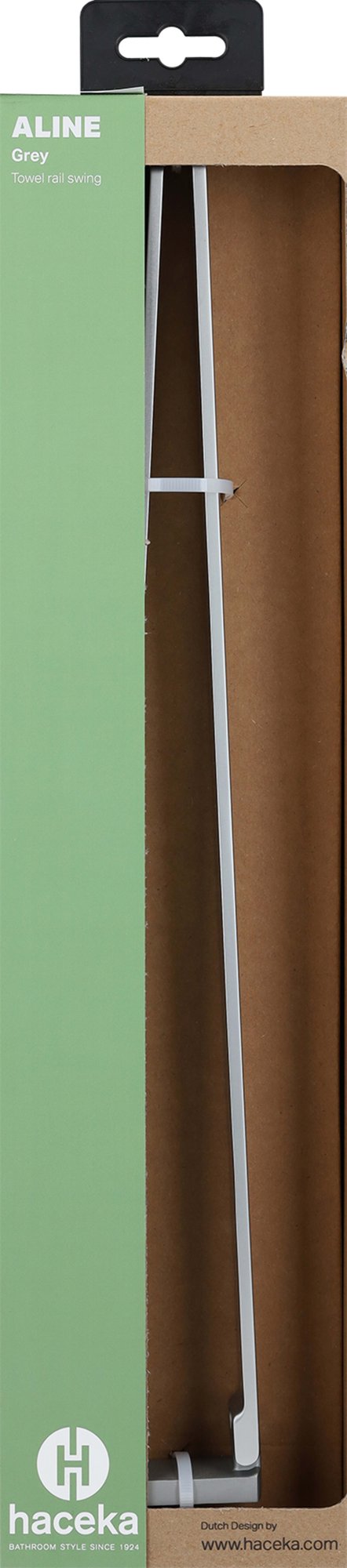 Haceka Aline dubbele handdoekhouder draaibaar grijs alu 46cm