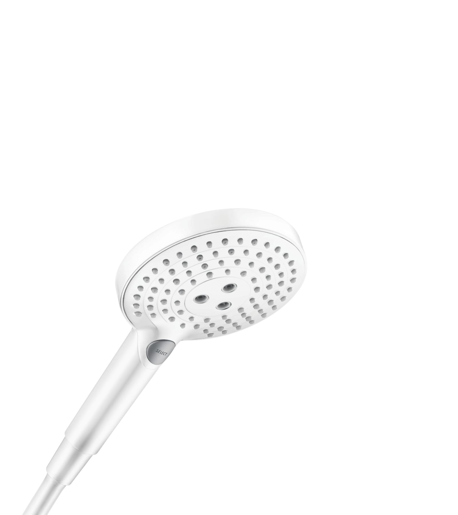 Hansgrohe Raindance Select S, Handdouche, 120mm douchekop, 3jet, EcoSmart 9 l/min, mat wit