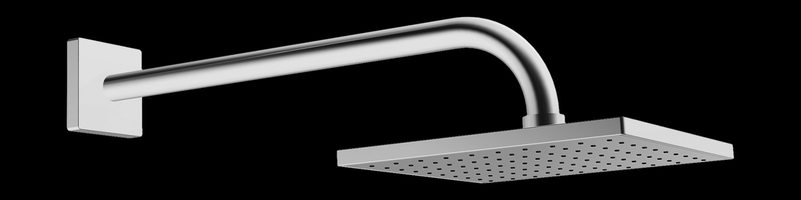 HANSAVIVA vaste hoofddouche 200x200mm, wandarm 400mm, vierkante rozet