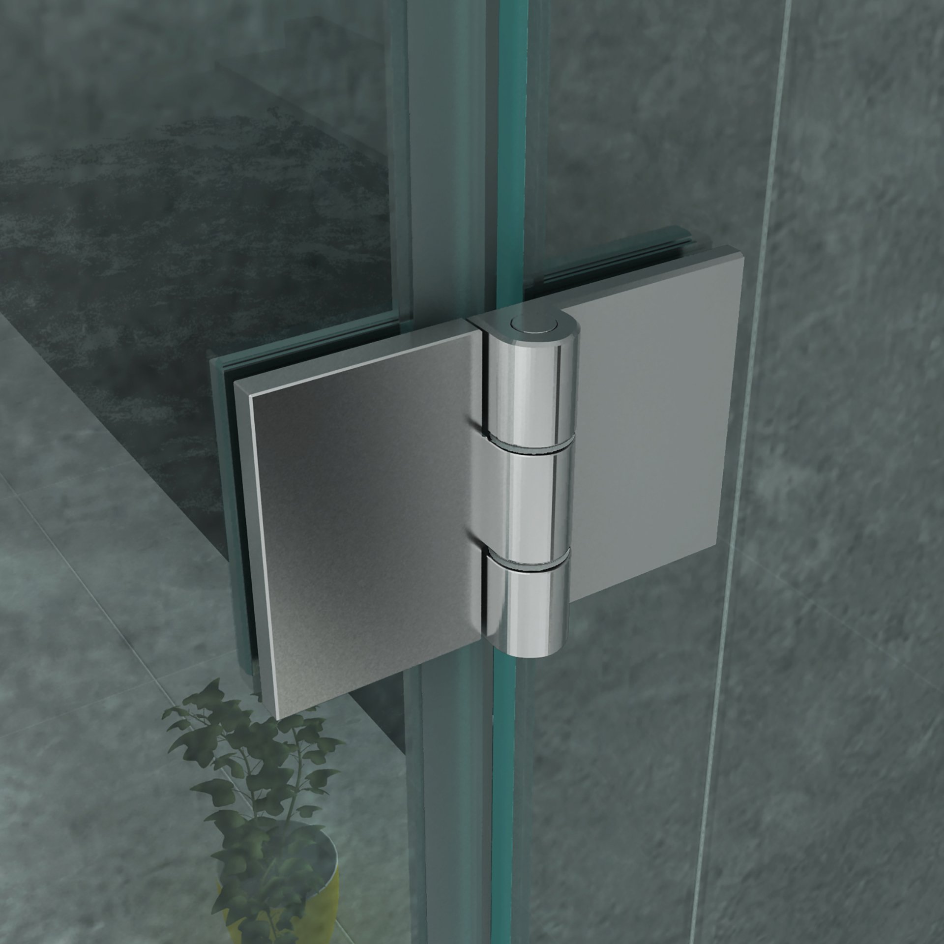ALONI DOUCHECABINE - DRAAIDEUR, VAST WANDJE EN ZIJWAND - 800 X 1200 X 1950MM - CHROOM - HELDER GLAS thumbnail 5