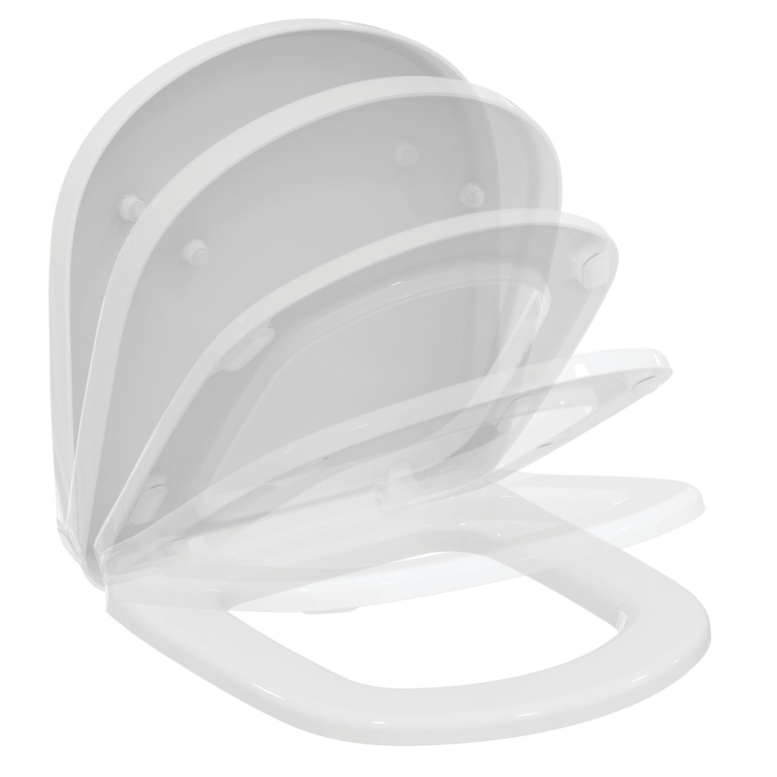 NOUVEAU | CLOSETZITTING WRAPOVER 365X390X45 MM GLANZEND WIT | SOFTCL