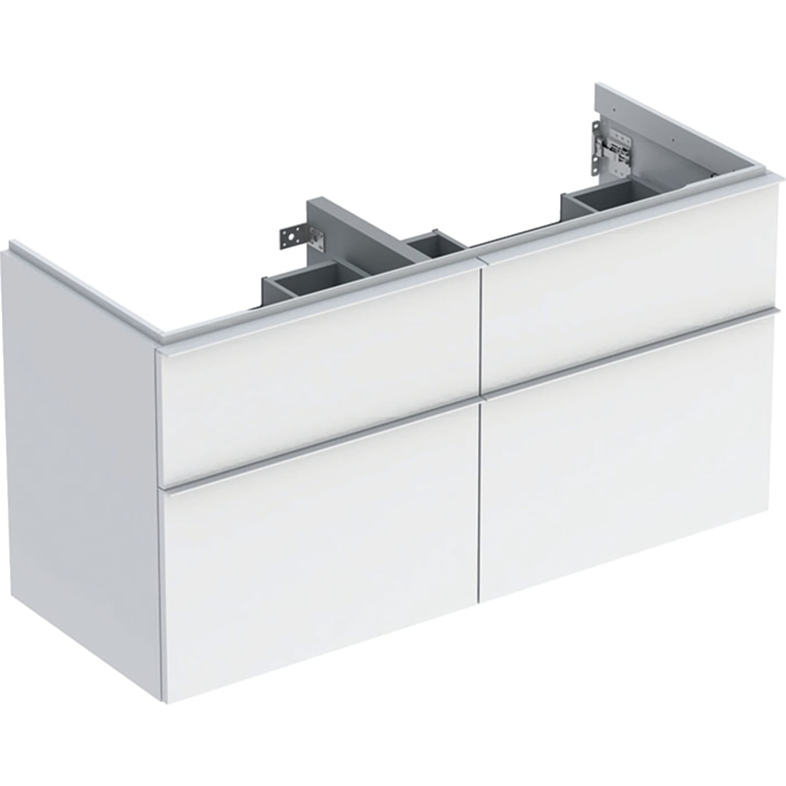 Geberit iCon wastafelonderkast, wand, 4x laden, hxbxd 615x1184x476mm, wit/wit