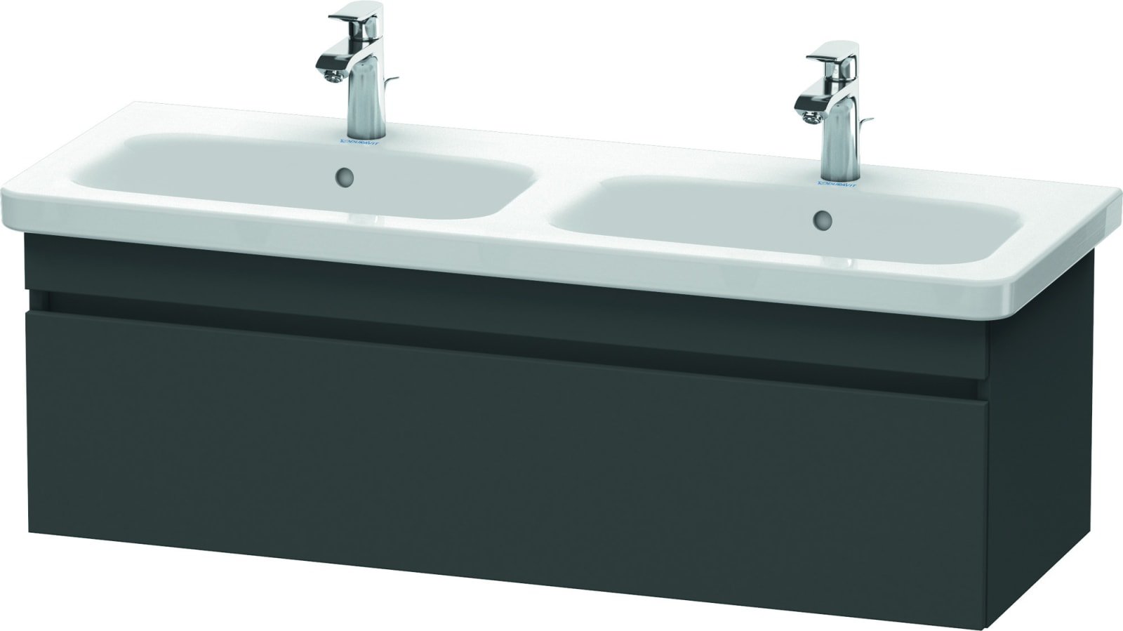 Duravit Wastafelonderbouw wandh. DuraStyle 448 x 1230x 398 Grafiet mat