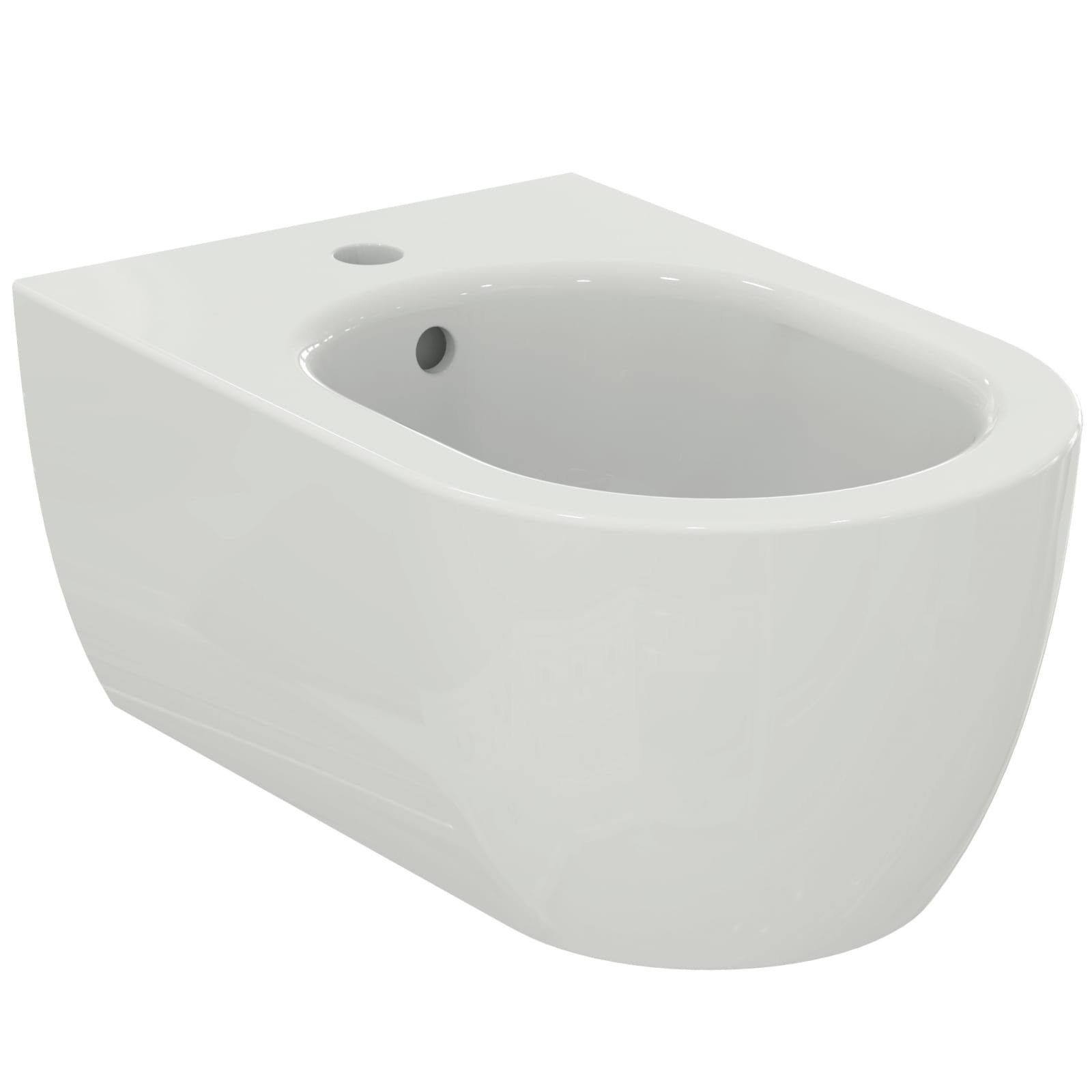 BLEND CURVE | WANDBIDET 355X540X250 MM GLANZEND WIT, 1 KRAANG, MET OL