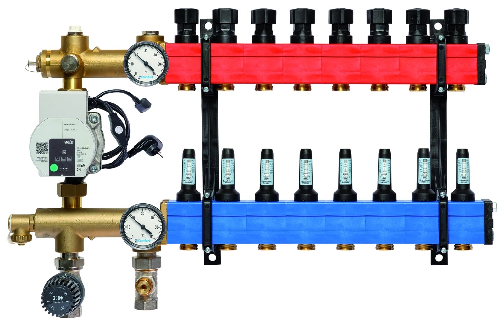 Nathan Komfort SBK verdeler type 4800 E-pomp onder aansluiting, 10 tot 145 l/u, 8-groeps