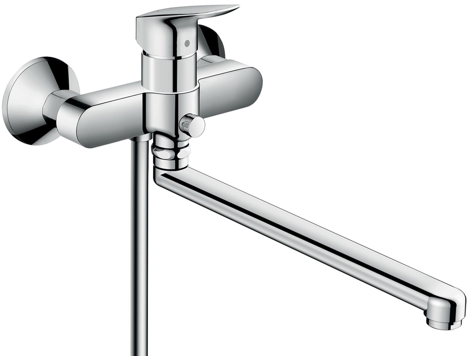 Hansgrohe Logis ééngreeps badmengkraan met extra lange uitloop chroom