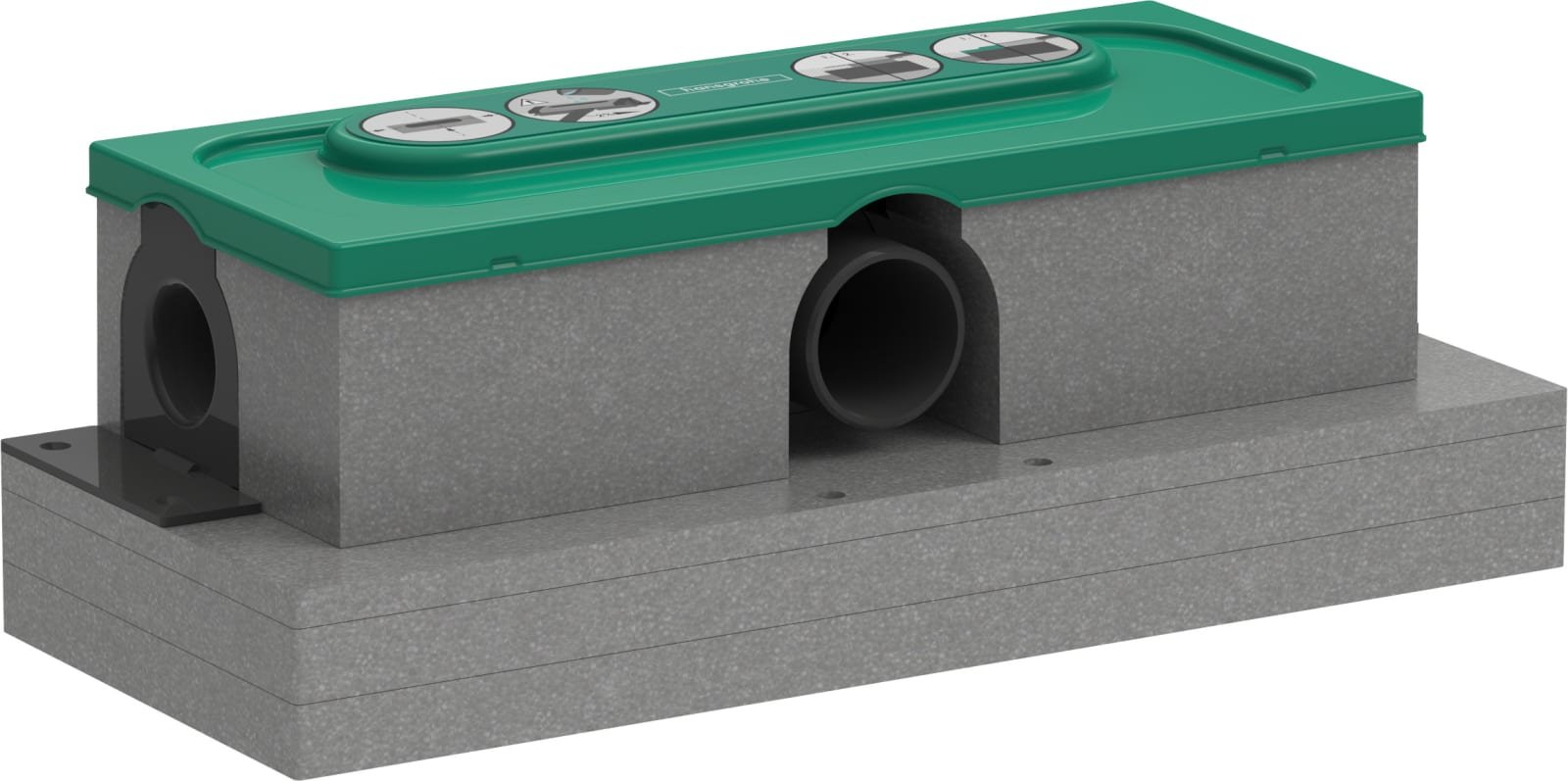 Hansgrohe uBox Universal inbouwdeel voor rechte afvoeren, standaard installatie