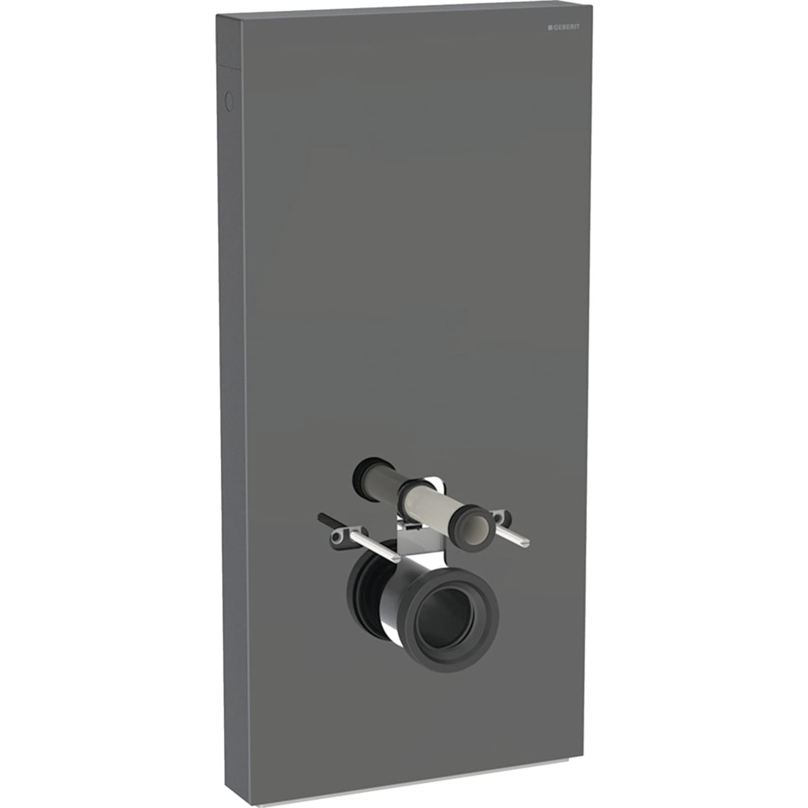 Geberit Monolith Plus wand-wc, 101 cm:glas lava, alu. zwart chroom