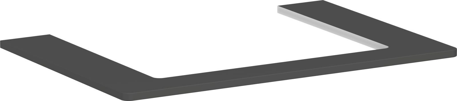 Hansgrohe Xelu Q console 780/550 met uitsparing in het midden countertop inbouw wastafel geslepen 600/480 (1200771192)