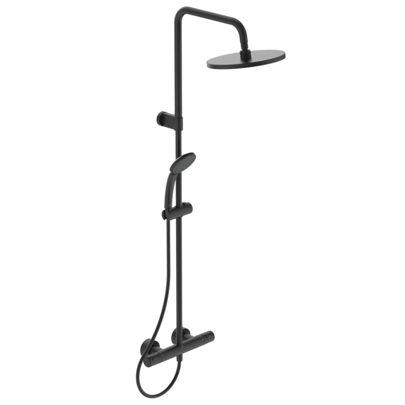 Ideal Standard Ceratherm T25 Flex douchesysteem met douchethermostaat, silk black