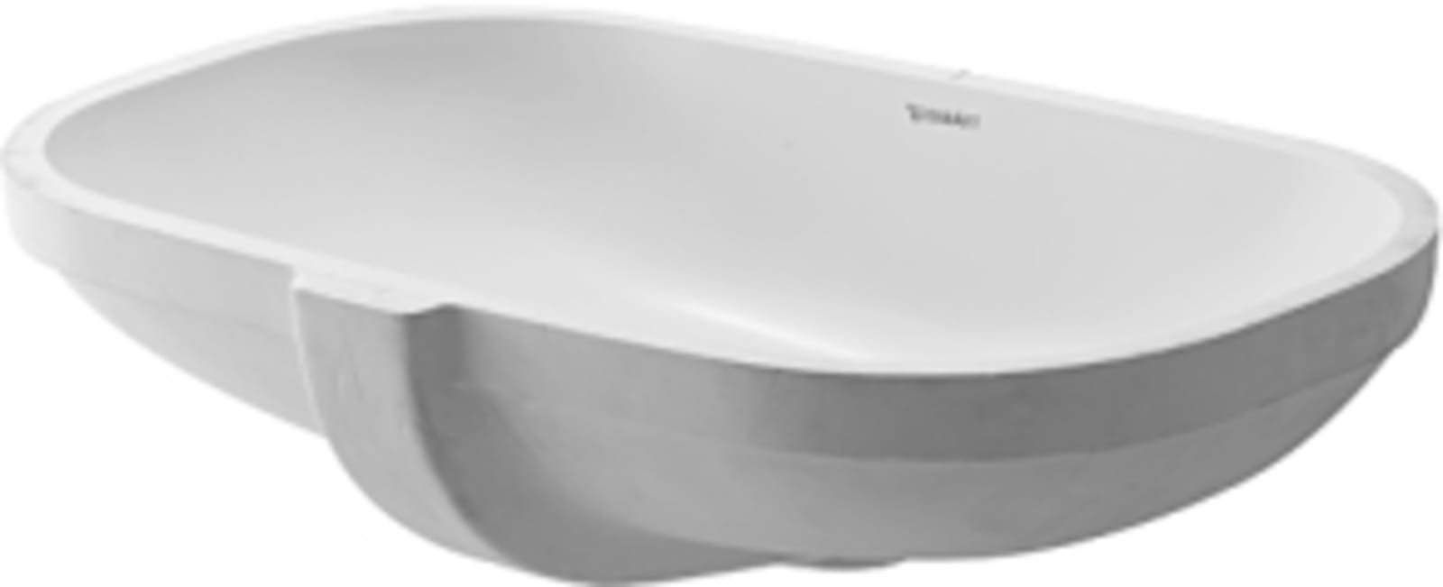 Duravit inbouwwastafel 49cm voor onderbouw met overloop, zonder kraangat wit (1200094949)