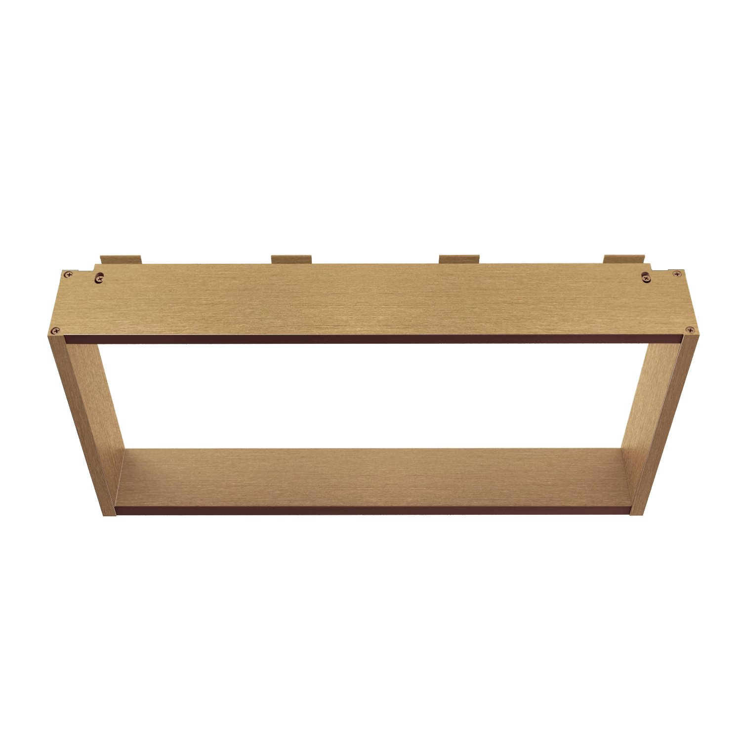 OPBOUWNIS VOOR DOUCHEWAND - 4 HANDDOEKHAKEN - ALUMINIUM - 60X30X8 CM - BRUIN BRONS
