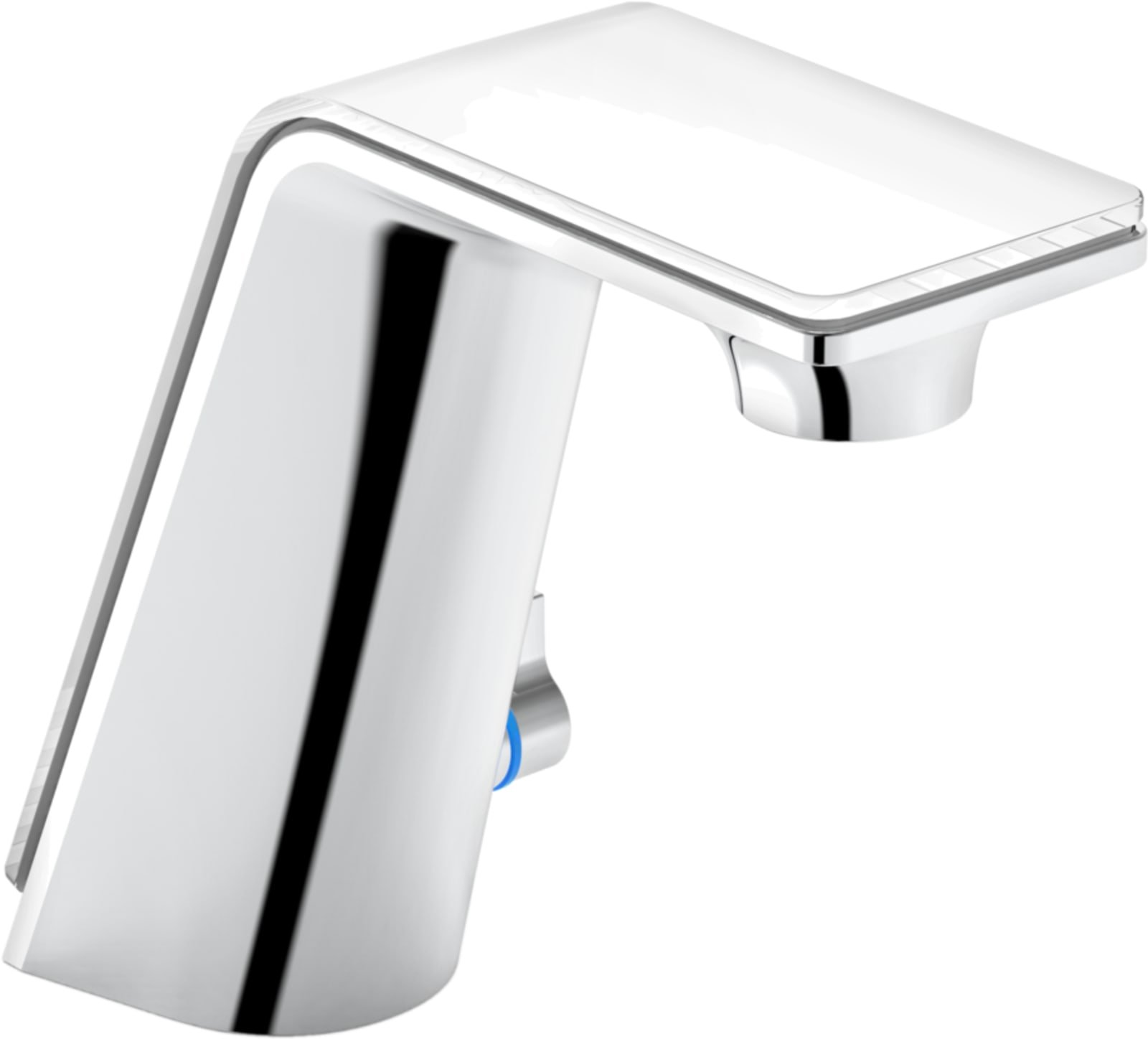 ALESSI Sense by HANSA elektronische wastafelmengkraan, DN 15, chroom. Werkt op batterijen. HANSATIPTRONIK met LED verlicht display.