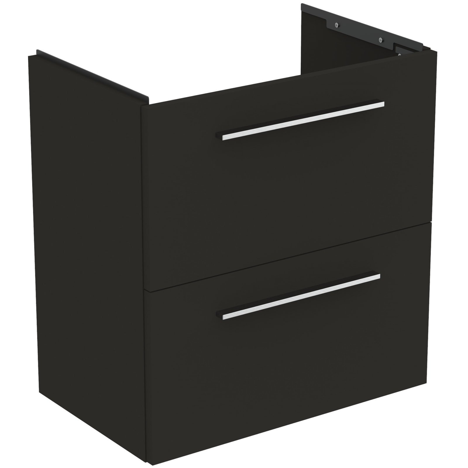 I.LIFE S | WASTAFELMEUBEL 600X375X630 MM CARBON GRIJS, 2 LADEN