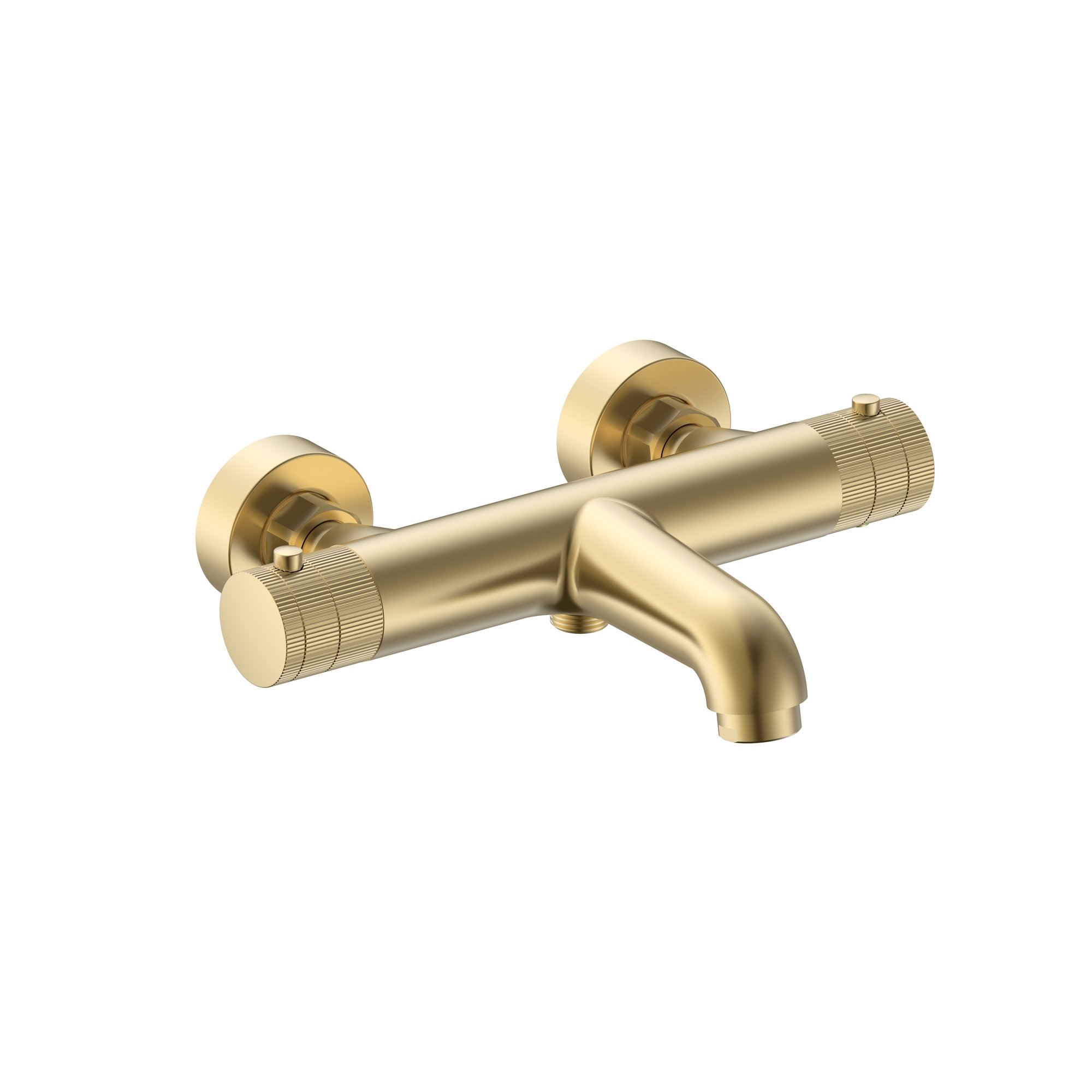 STRIA BADMENGKRAAN - THERMOSTATISCH - OPBOUW - KNOPPEN MET RIBBELSTRUCTUUR - BELGAQUA - GEBORSTELD GOUD (PVD)