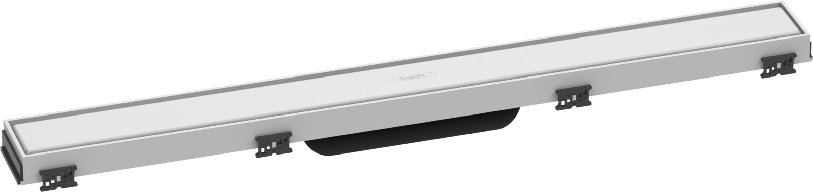 Hansgrohe RainDrain Match rechte douchegoot 700 met in hoogte verstelbaar frame mat wit
