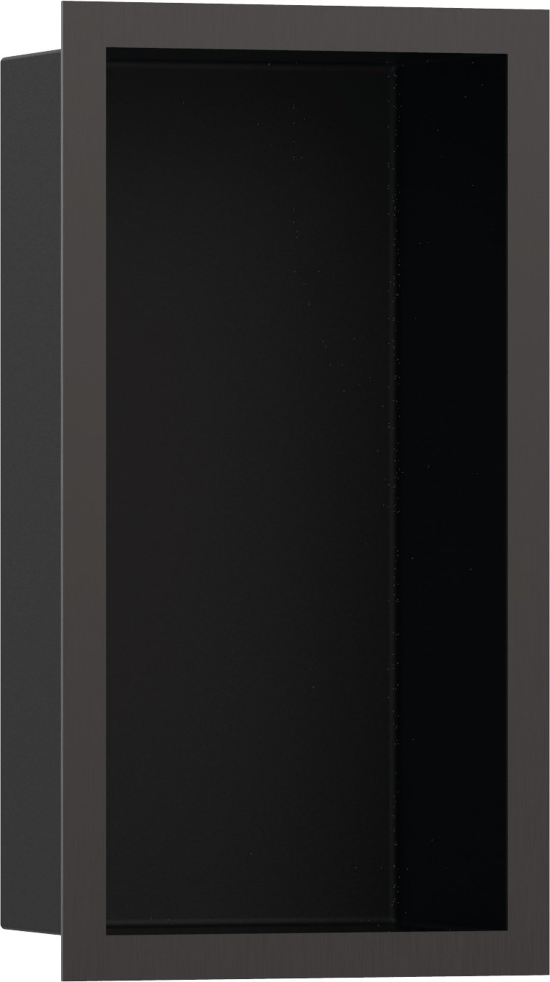 Hansgrohe XtraStoris Individual wandbox zwart met designframe 300/150/100 Brushed Black Chrome