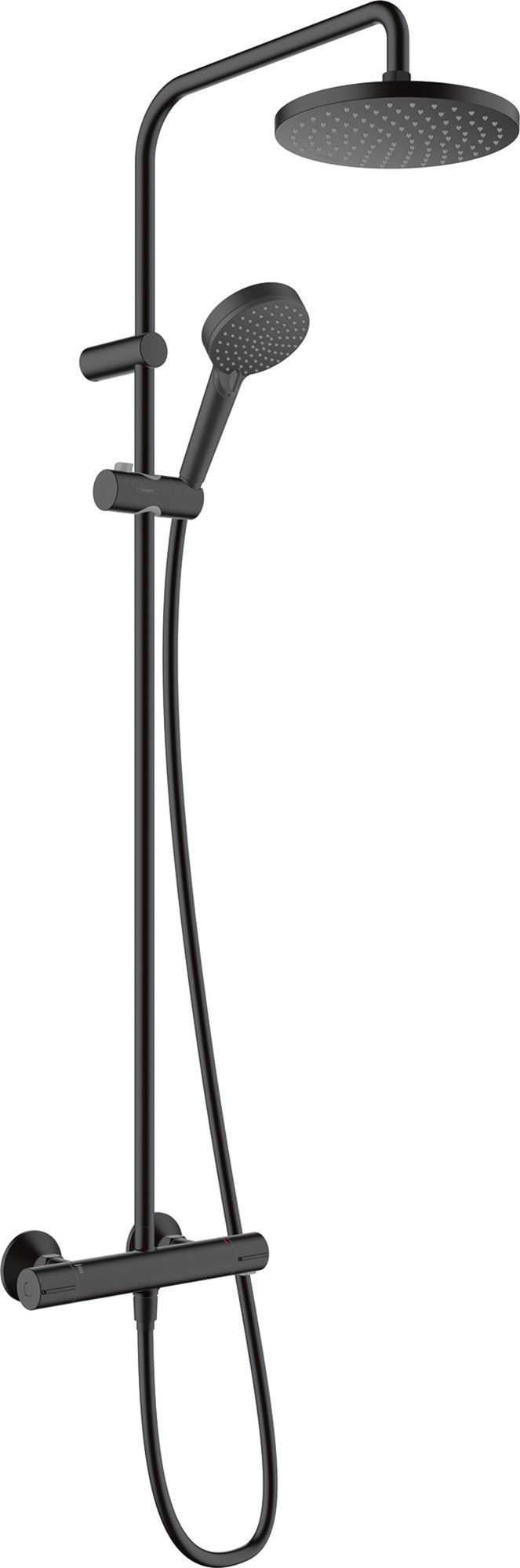 Hansgrohe Vernis Blend Showerpipe met douchethermostaat Eco Smart mat zwart