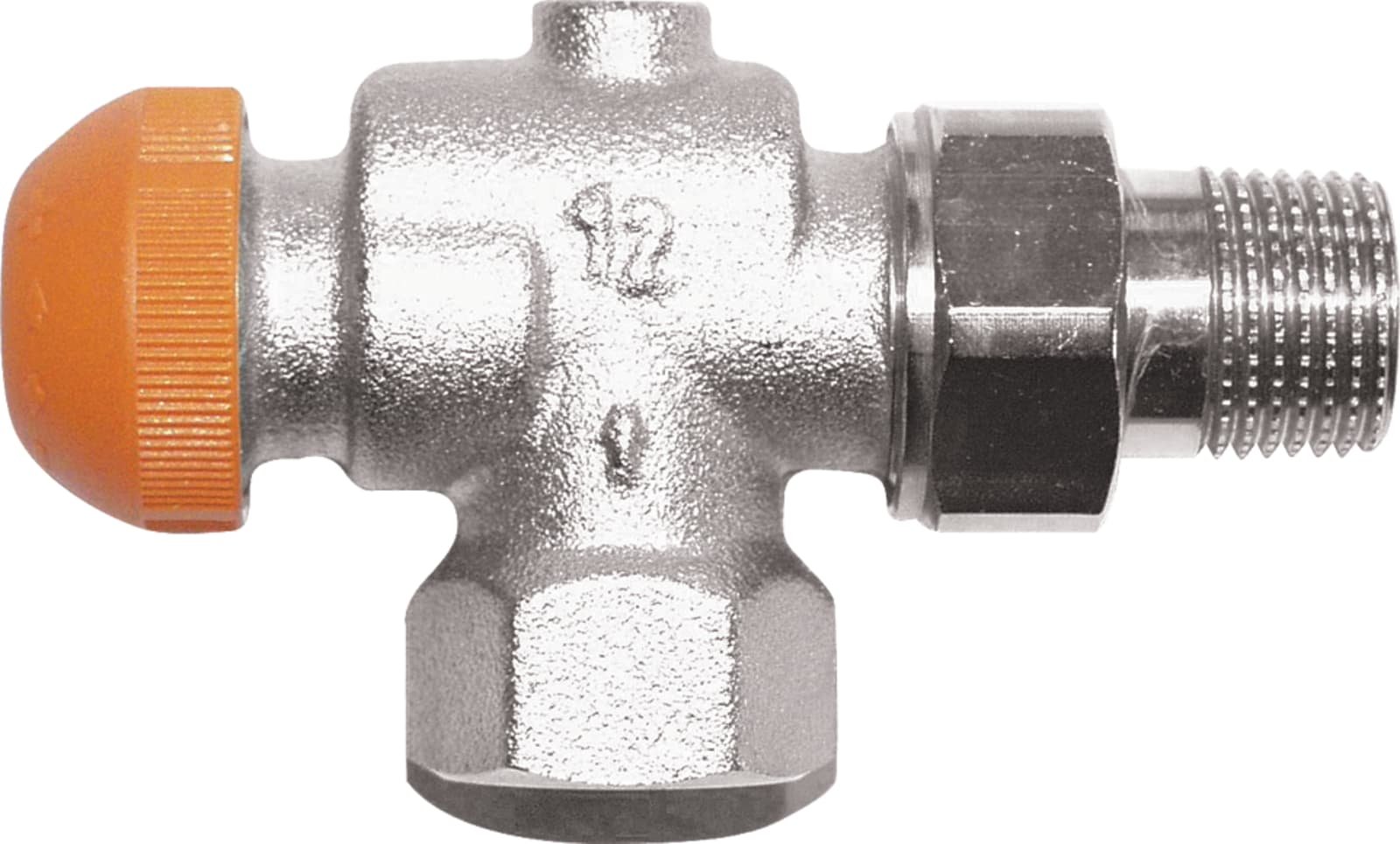 Herz TS-98-V voorinstelbare thermostatische radiatorkraan haaks verkeerd, zonder knop, 1/2", staartstuk/binnendraad, M28x1,5