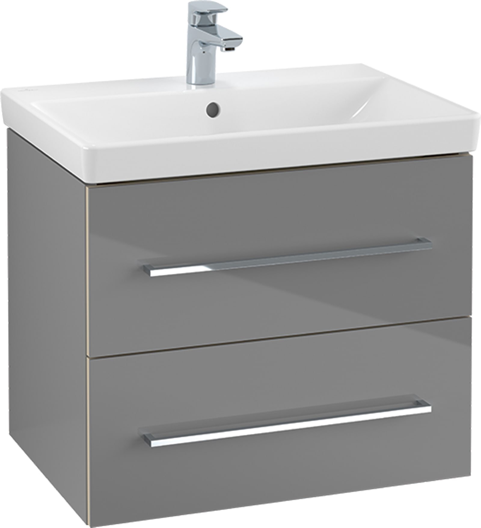 Villeroy & Boch Avento wastafelonderkast 2x uittrekladen, wandhangend, hoekig, 630x514x452mm, stone oak