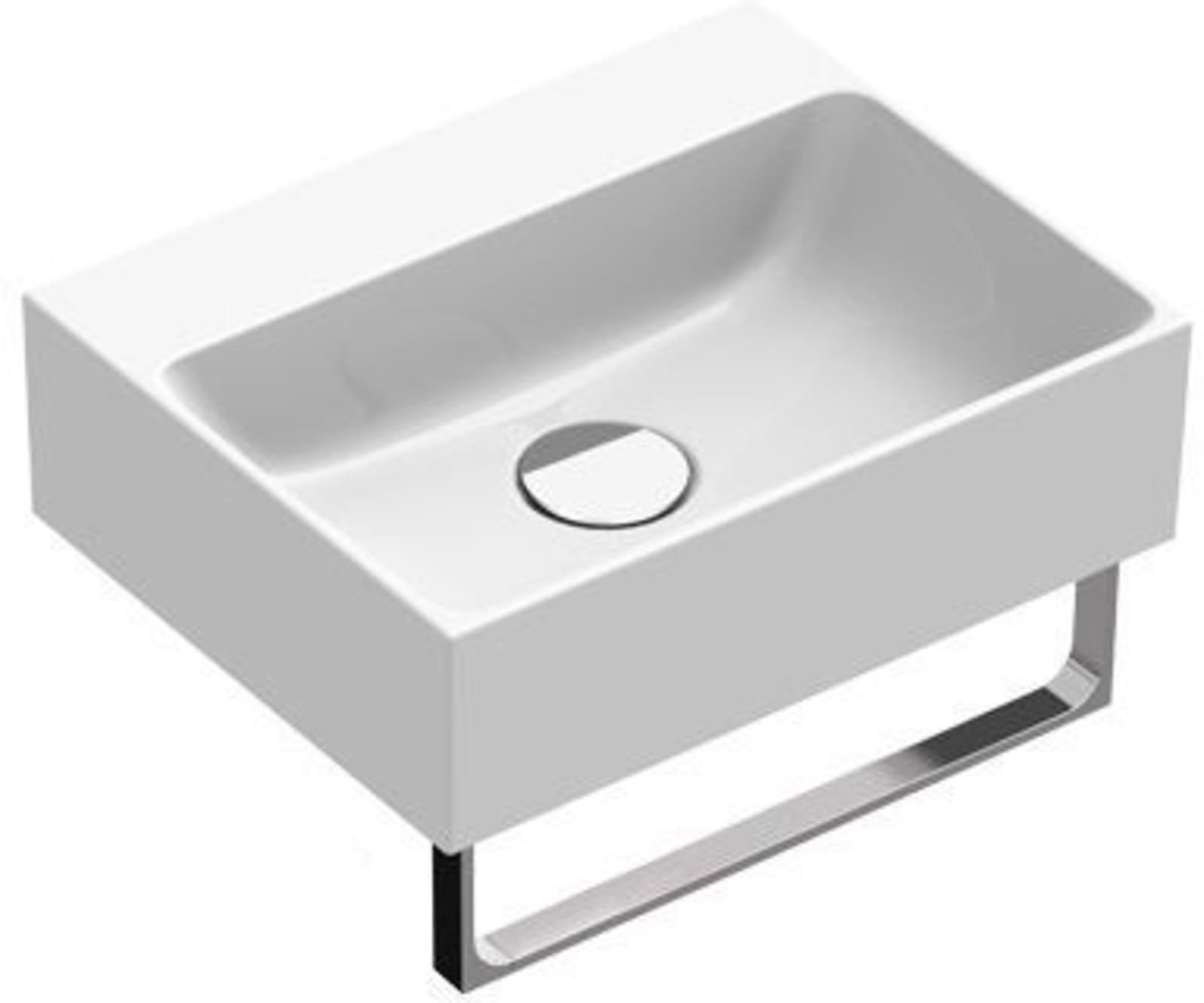 Catalano Premium fontein. Antibact, voorzien voor 1 kraangat, zonder overloop. 40x32 cm, h12 cm. Wit