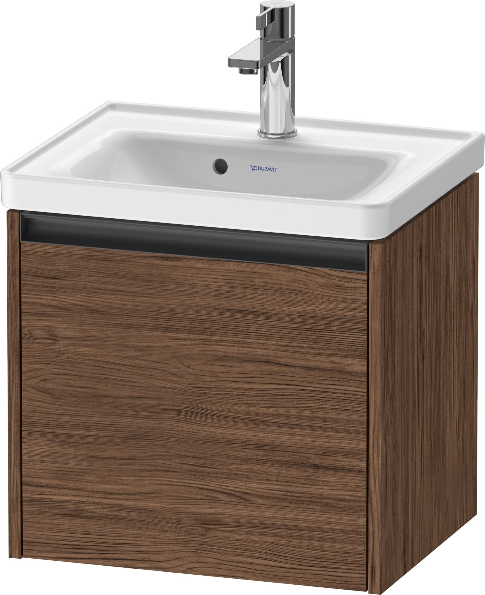 Duravit Ketho.2 Wastafelonderbouw hangend, Noten donker Mat, rechthoekig, aantal grote lades: 1 – K25080021210000