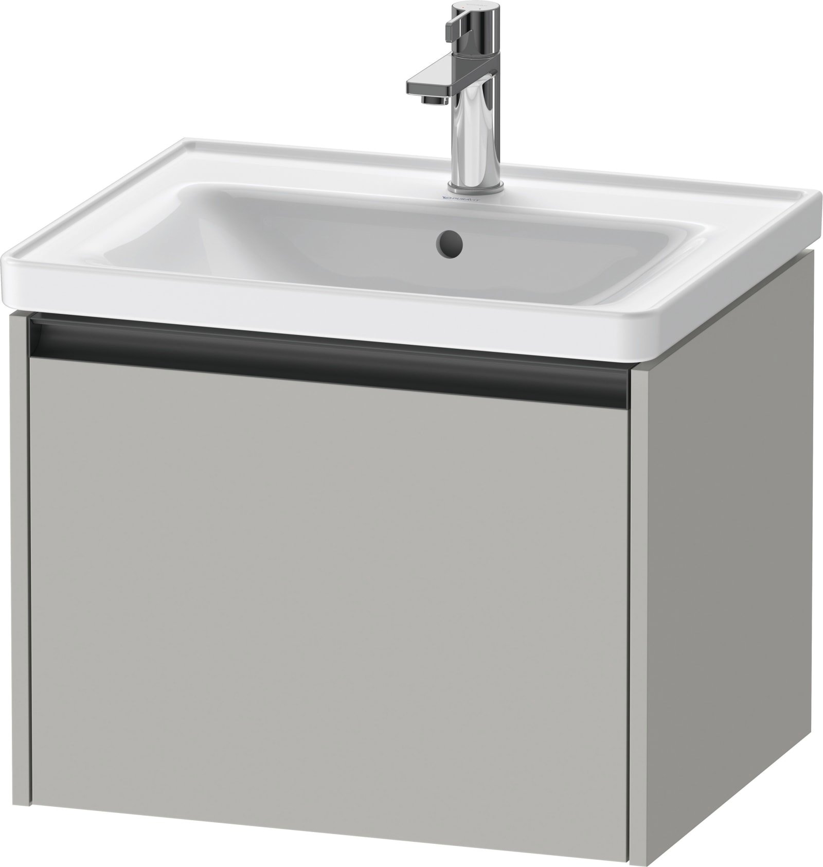 Duravit Ketho.2 Wastafelonderbouw hangend, Betongrijs Mat, rechthoekig, aantal grote lades: 1 – K25081007070000