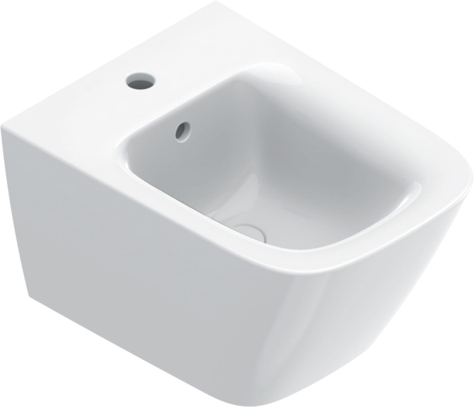 Catalano Elice , Wandbidet, kraangat, overloop, keramiek, 500 x 370mm, wit