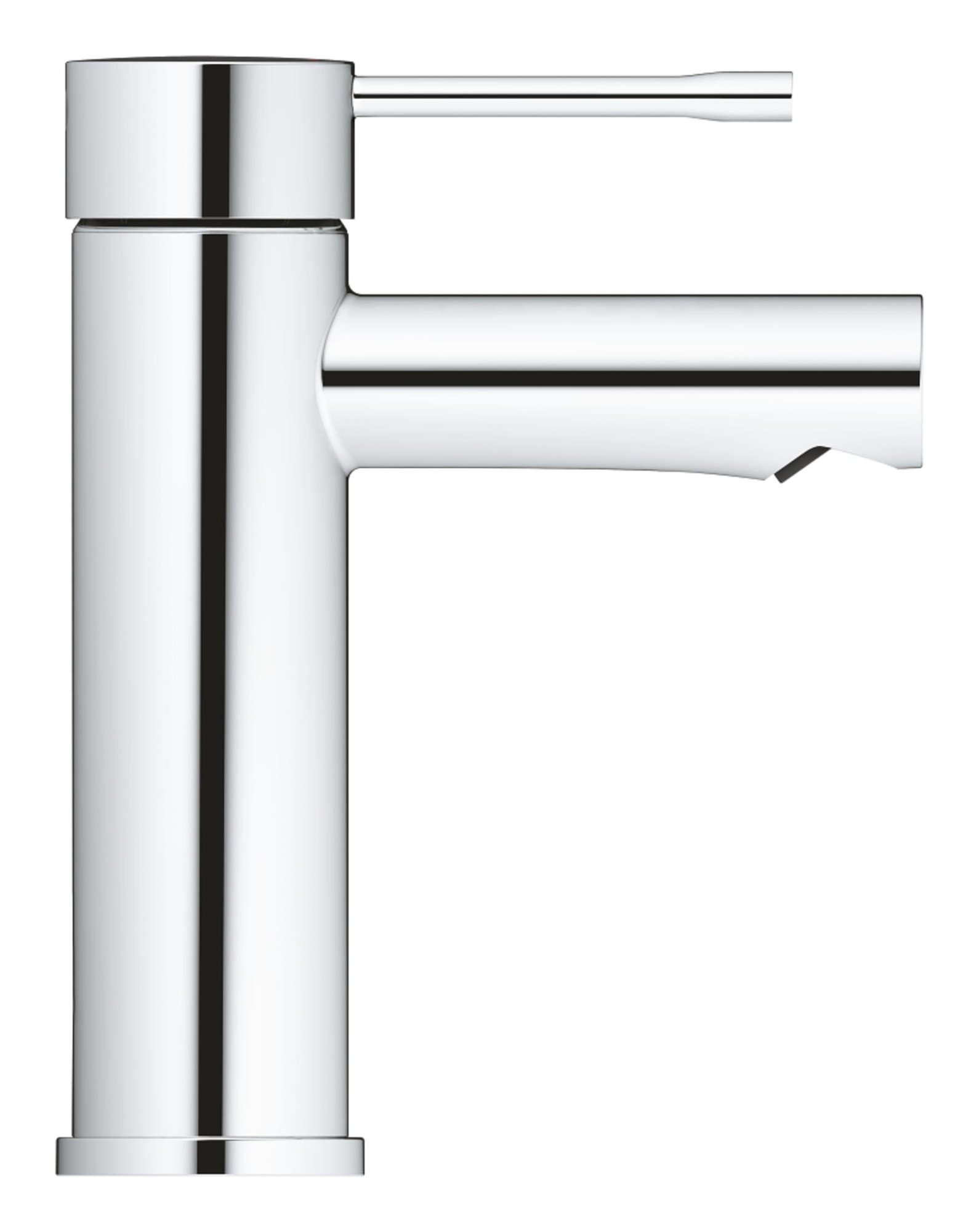 Grohe Essence New, Wastafelmengkraan, S-size, eengreeps, 1-gats, cartouche keramisch, 208mm hoogte, glad, 94mm uitloop, vast, chroom (1200540325)