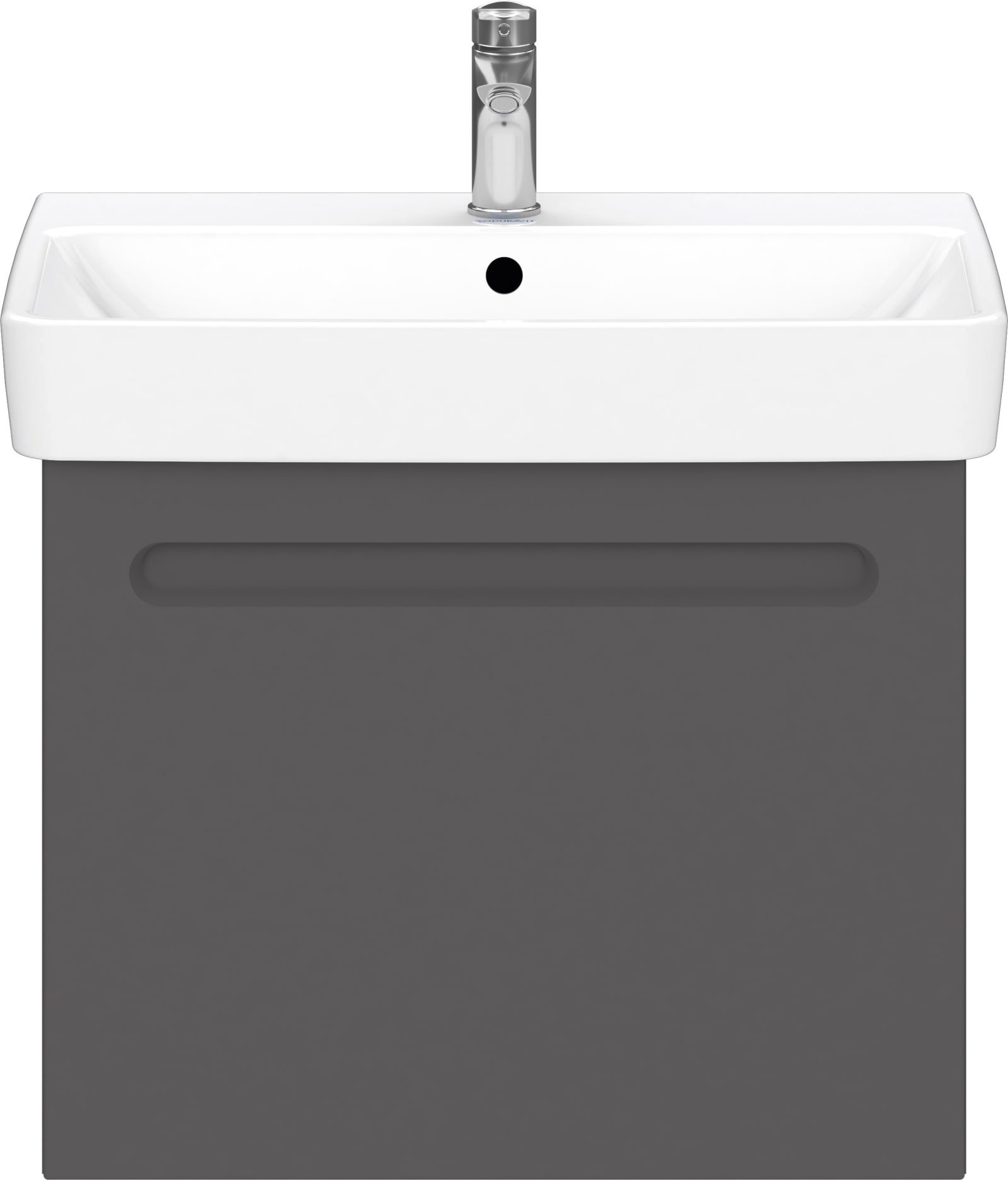 Duravit Duravit No.1 Wastafelonderbouw hangend, Grafiet Mat, rechthoekig, aantal grote lades: 1 – N14282049490000