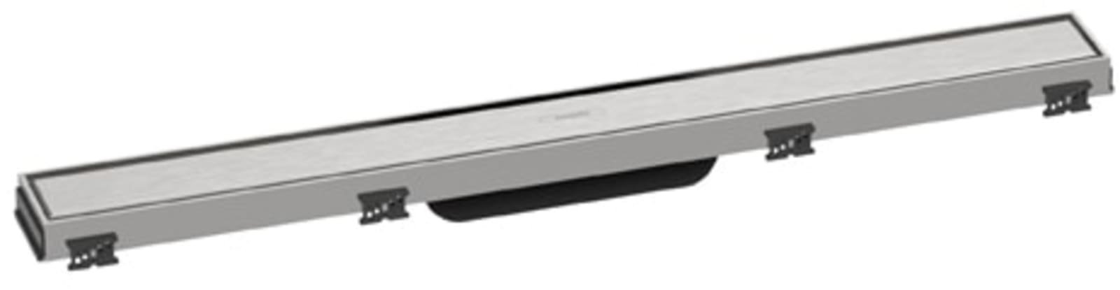 Hansgrohe RainDrain Match rechte douchegoot 700 met in hoogte verstelbaar frame Brushed Stainless Steel