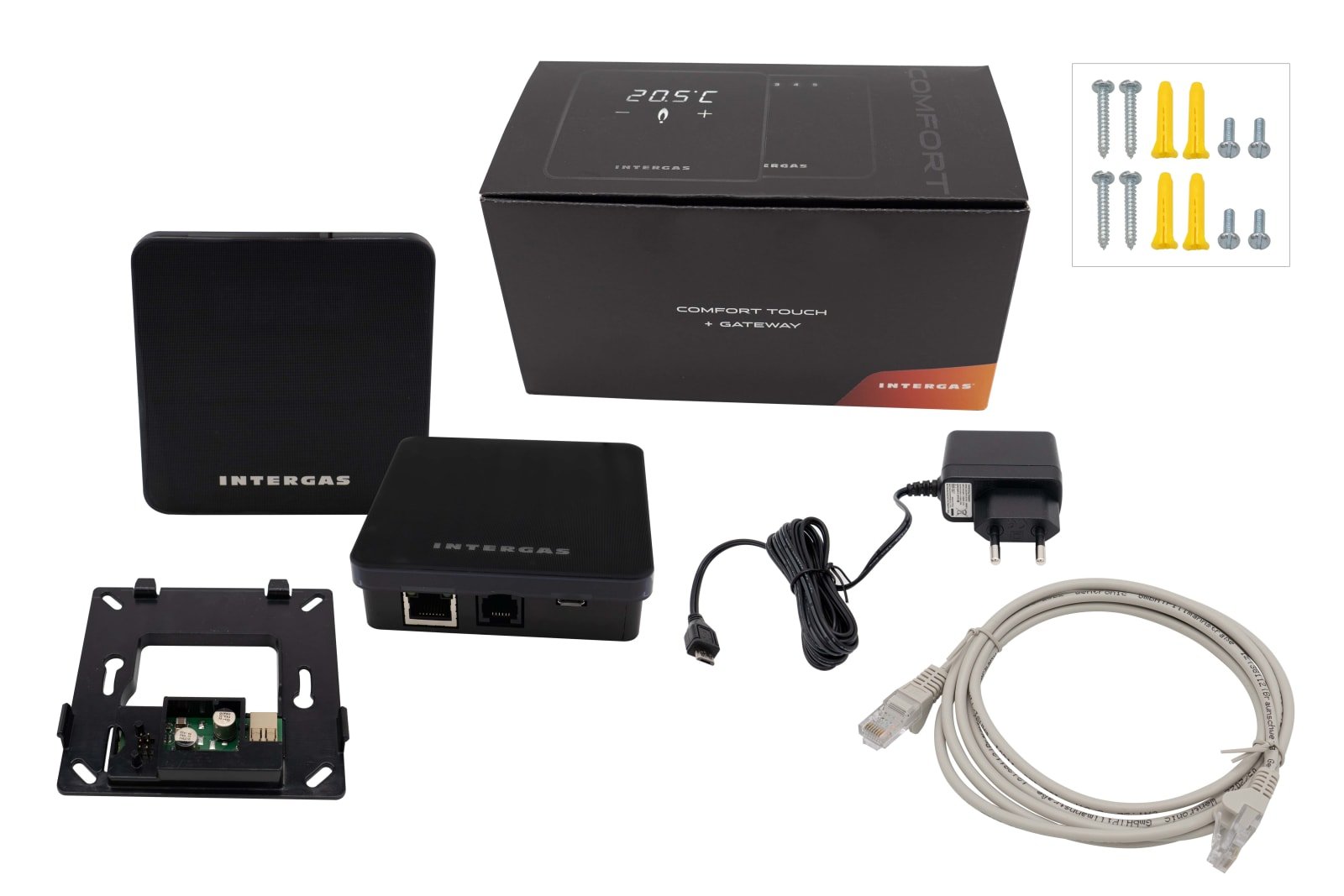 Intergas Comfort Touch thermostaat met Gateway, zwart