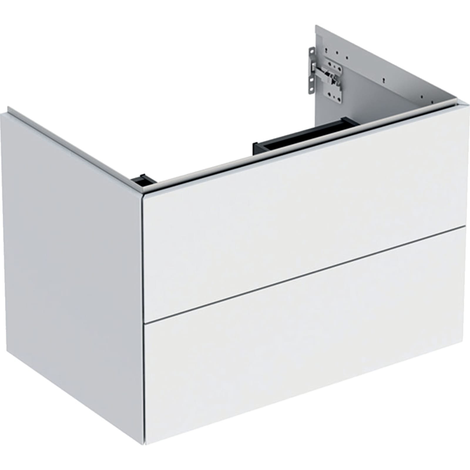 Geberit ONE wastafel onderkast twee laden 75cm wit mat