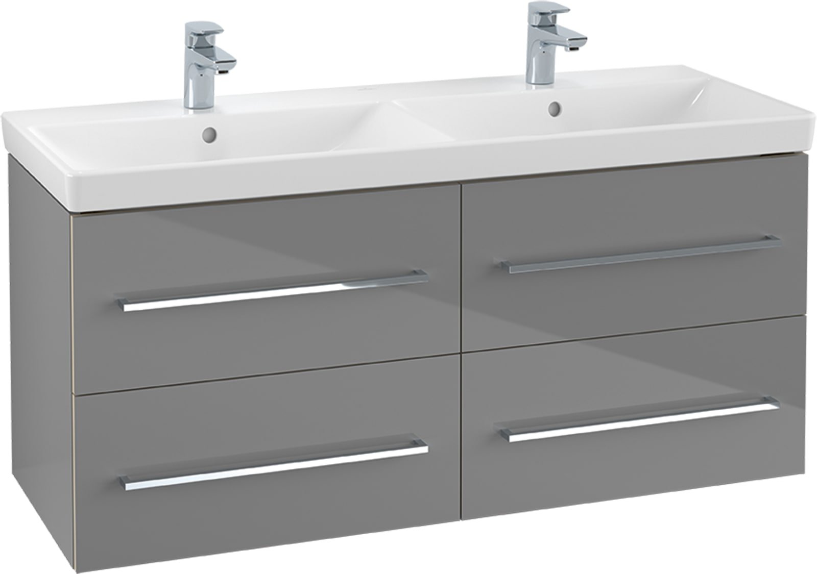 Villeroy & Boch Avento wastafelonderkast 4x uittrekladen, wandhangend, hoekig, 1180x514x452mm, stone oak