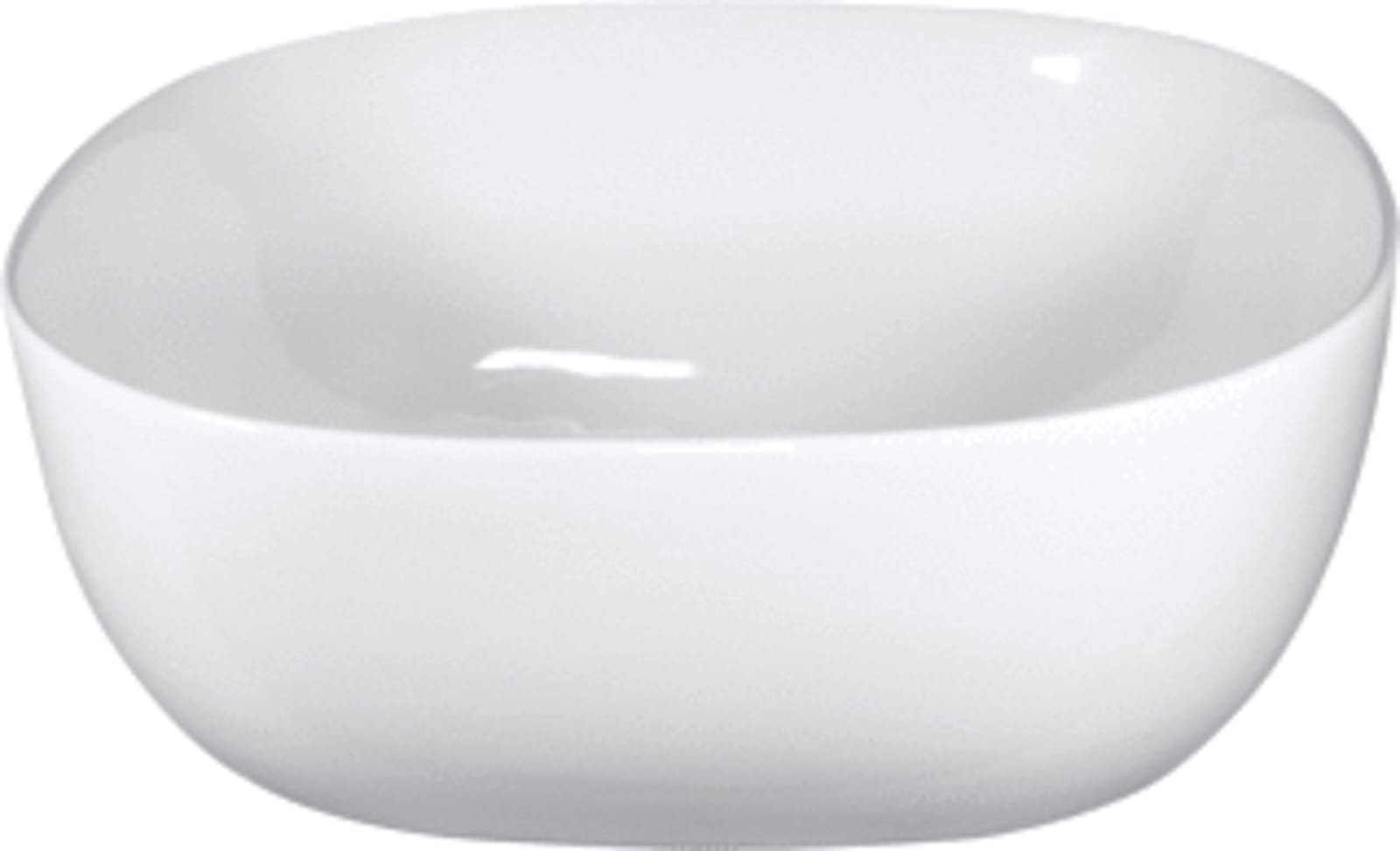 LoooX Ceramic Square keramische waskom 410 x 410 x 145mm,zonder kraangat, zonder overloop, wit