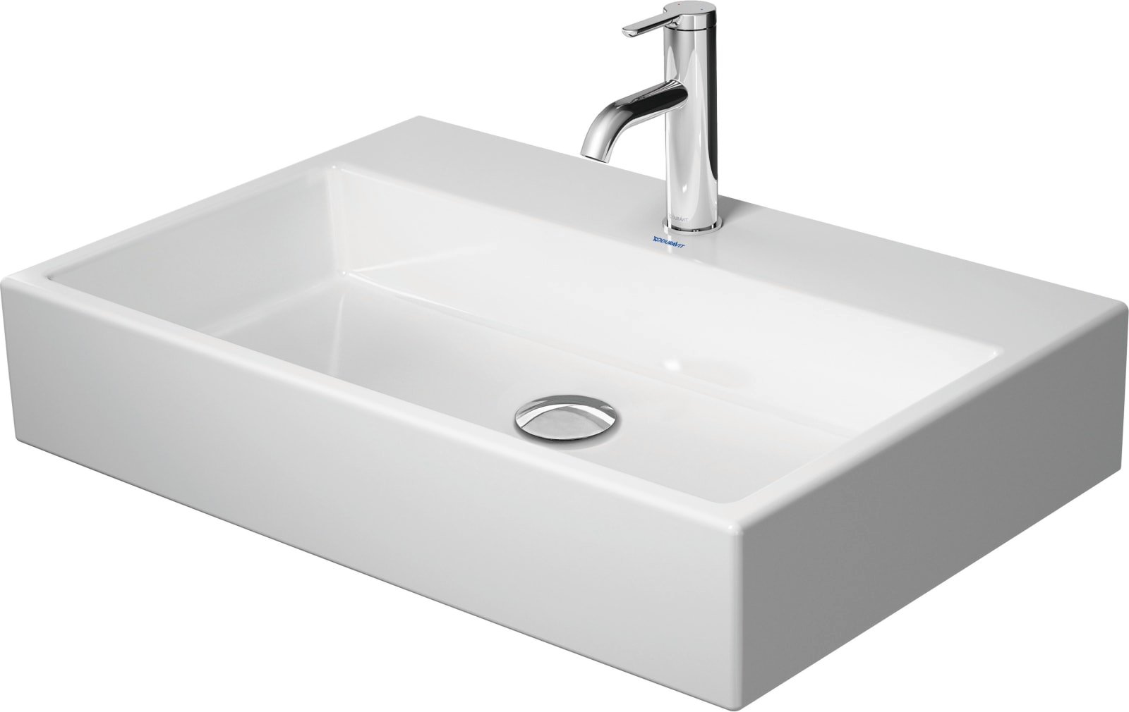 Duravit Vero Air Wastafel 700 mm Wit Hoogglans, kraanvlak, aantal kraangaten per wasplaats: 1 – 2350700041